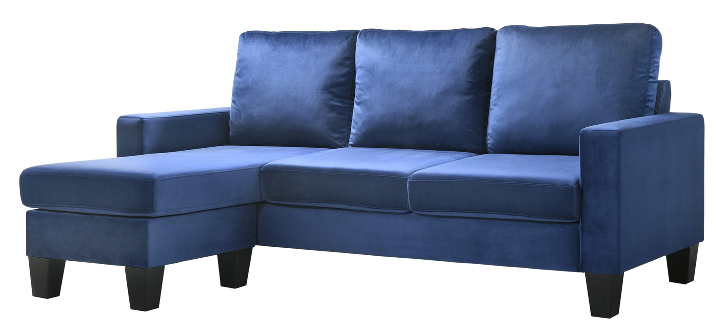 Jessica Navy Blue Sofa Chaise for Small Spaces