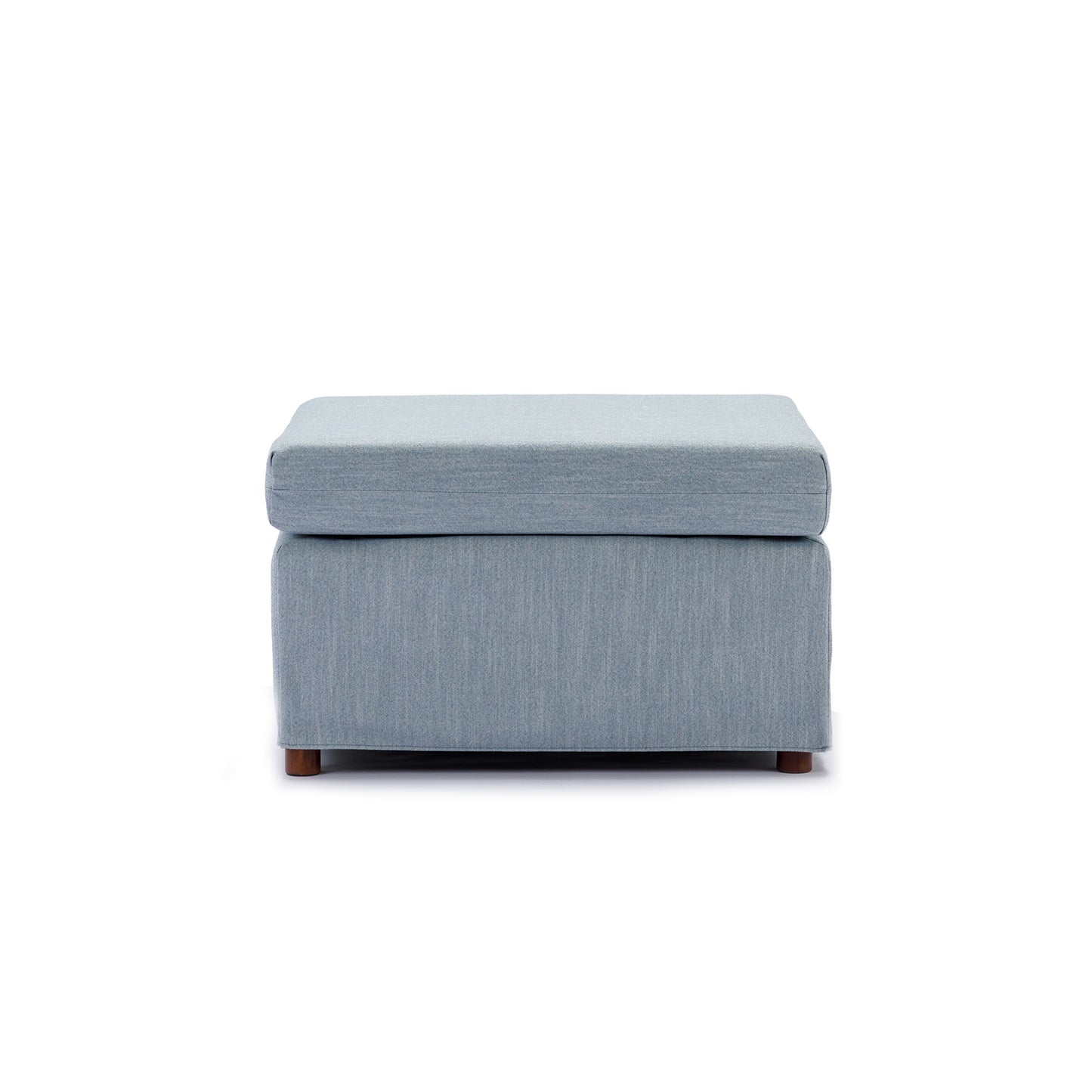 Single Seat Module Sofa Sectional Couch With 1 Ottoman,Cushion Covers Removable and Washable,Light Blue