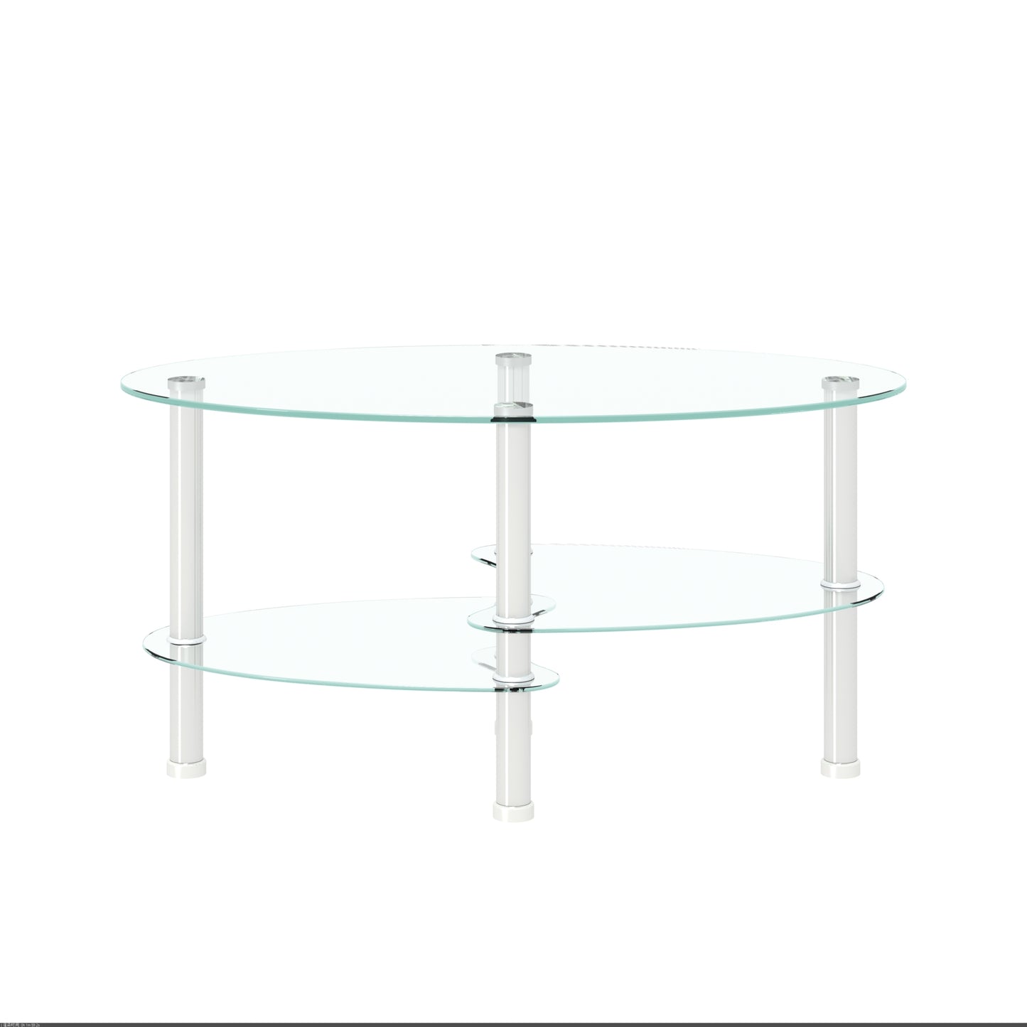 Elegant Oval Glass Coffee Table with Stainless Steel Legs for Stylish Living Spaces