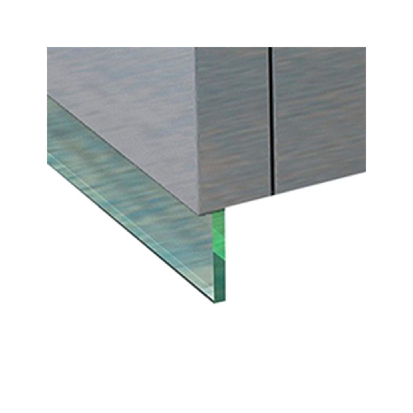 Contemporary LED Coffee Table in Gray Wood with Glossy Finish