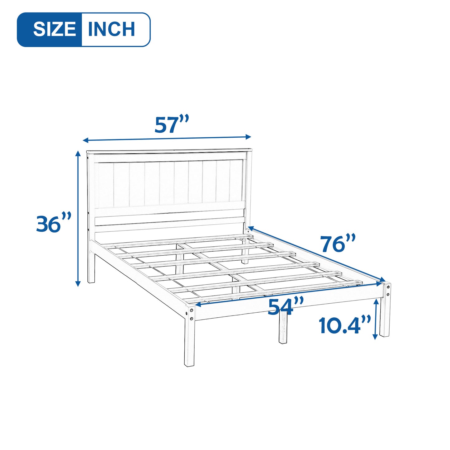 Platform Bed Frame with Headboard, Wood Slat Support, No Box Spring Needed, Full, Espresso