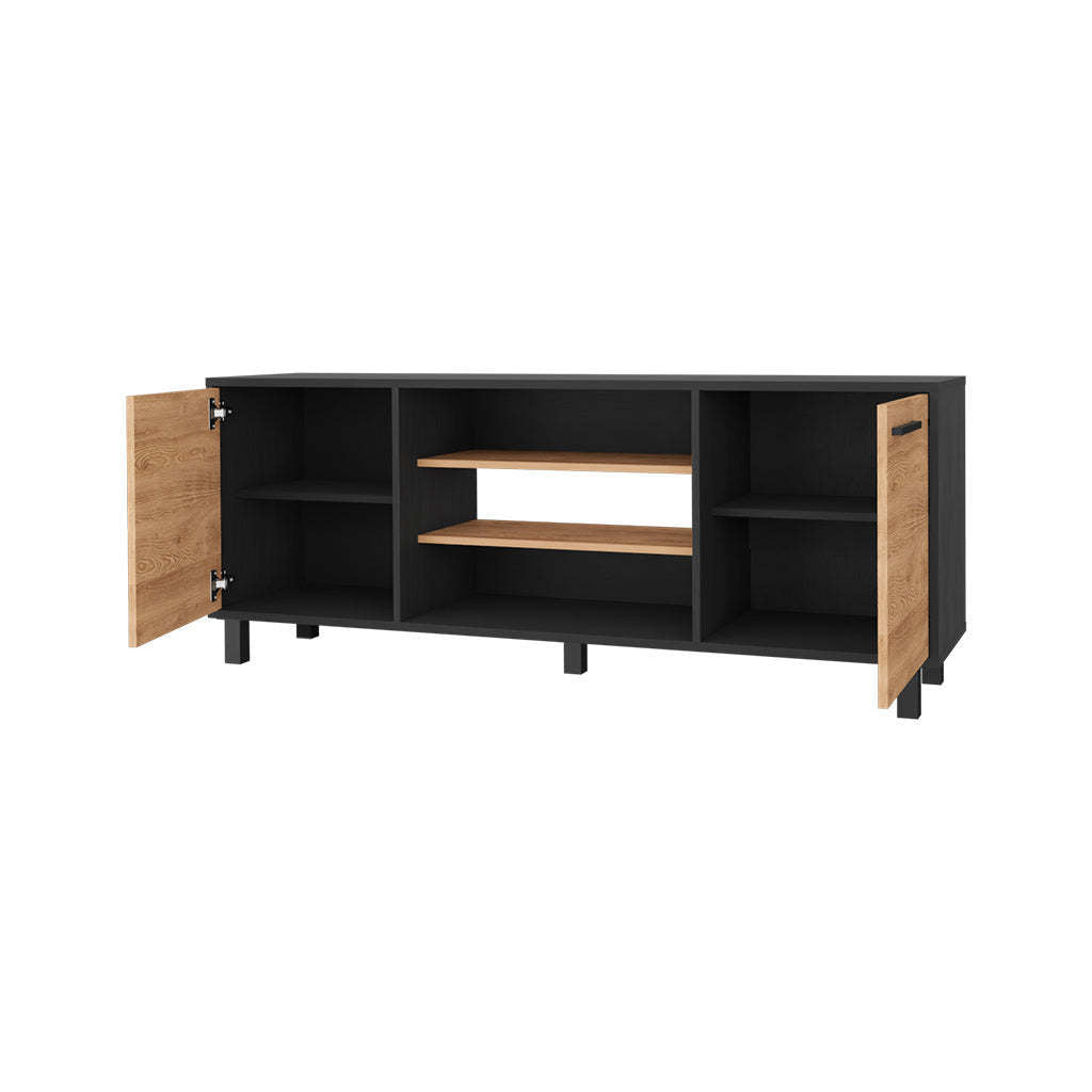 Washington TV Stand with 7 Cubby Storage Space for TVs Up to 65''