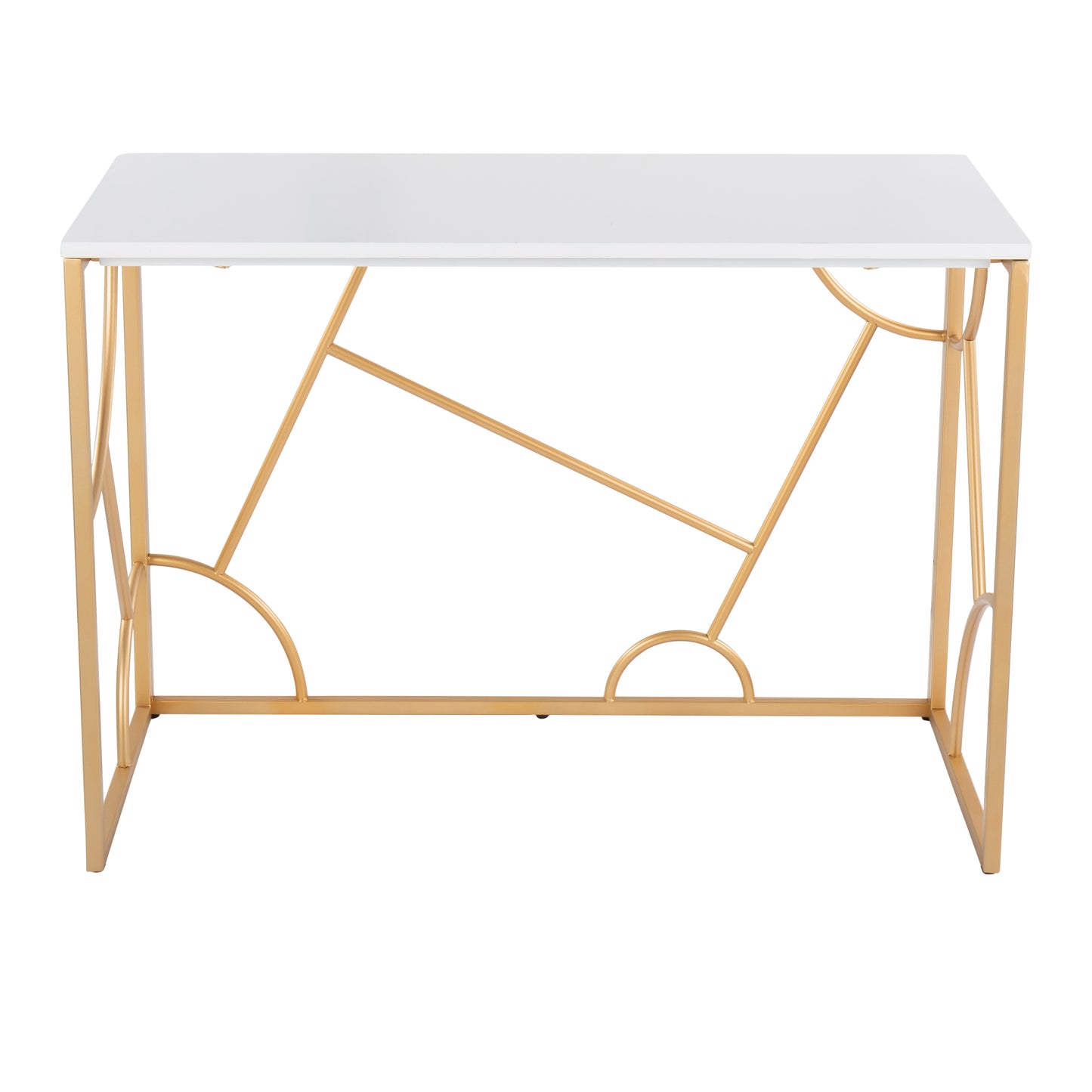 Contemporary Gold and White Office Desk by LumiSource