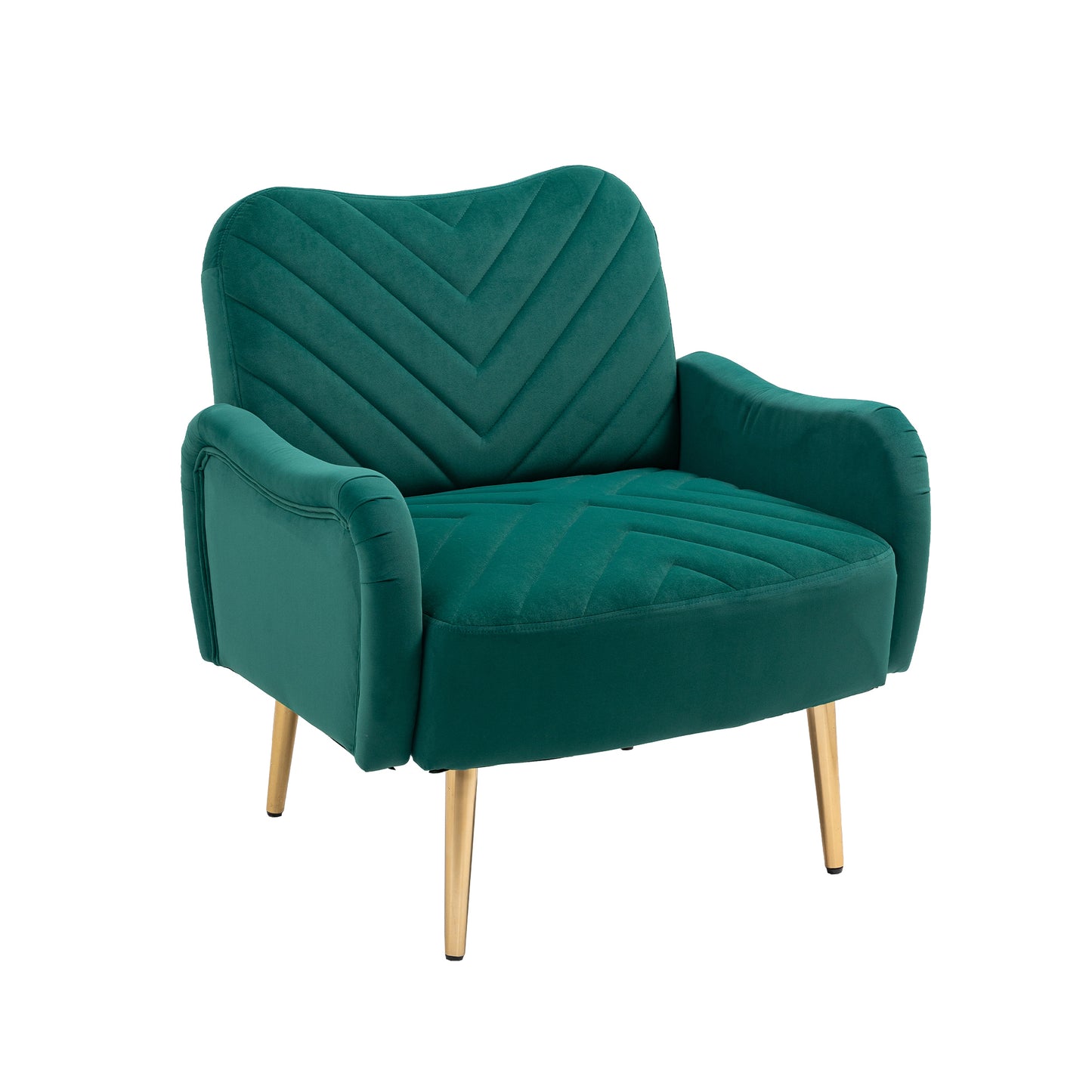 Velvet Chair , Accent  chair/ Living room lesiure chair with metal feet