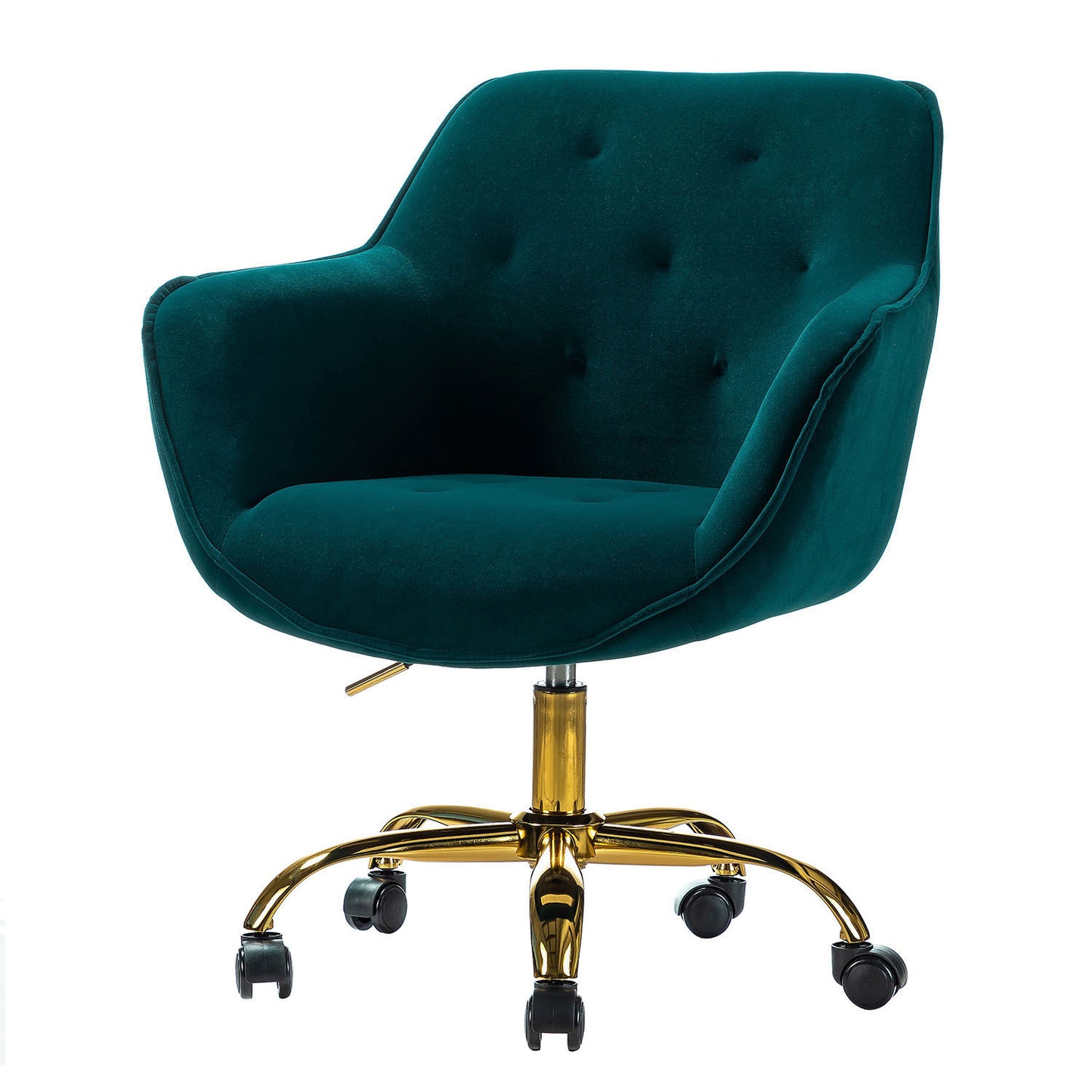 Somnus Task Chair With Tufted Back and Golden Base