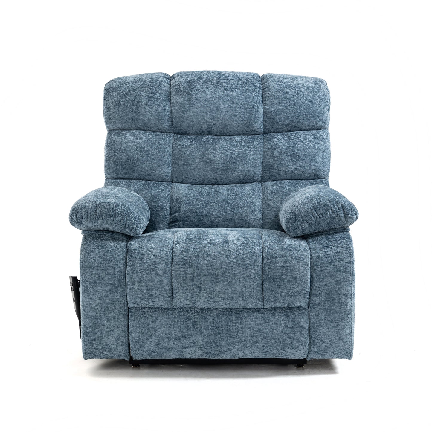 Large Blue Power Lift Recliner Chair with Massage and Heat