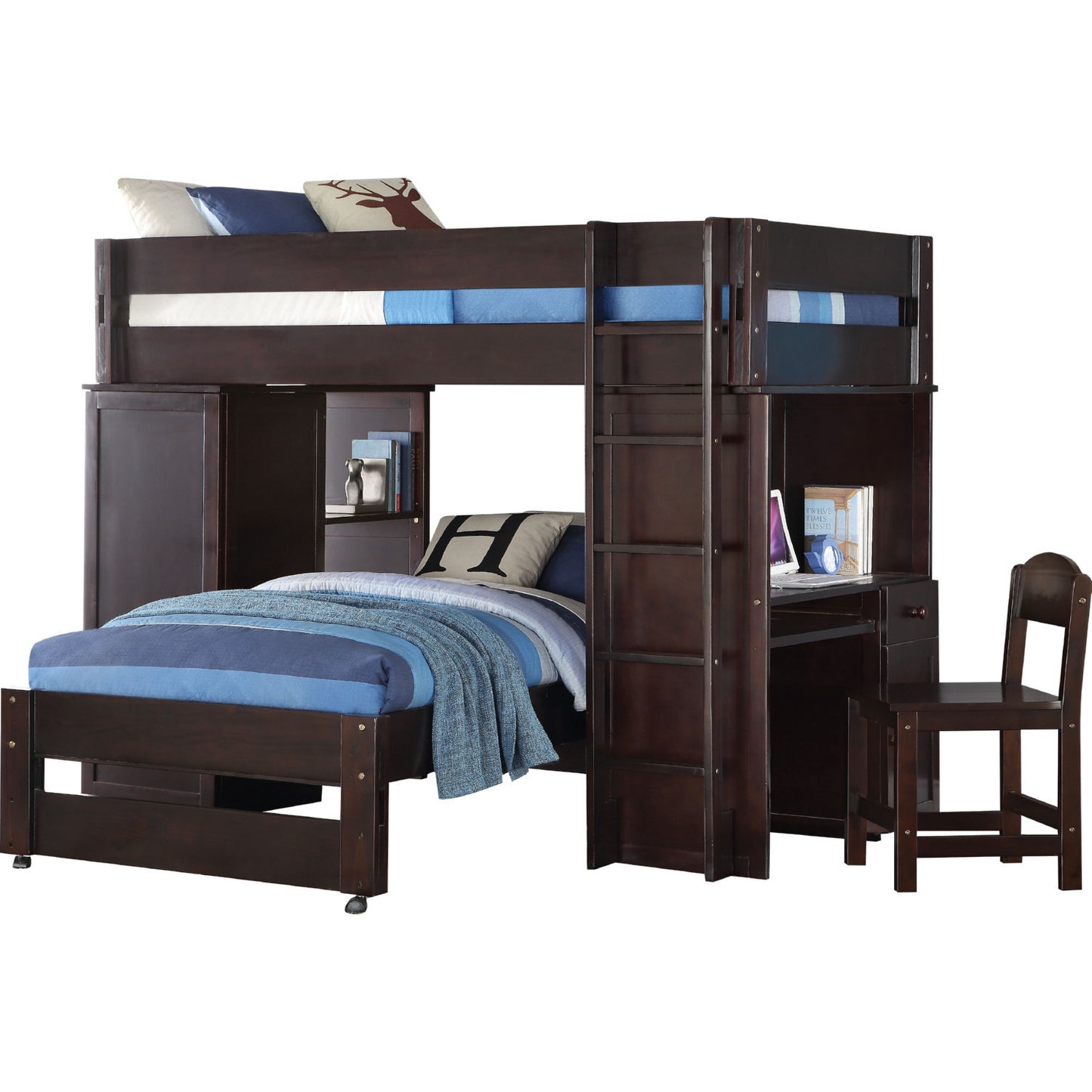 Lars Loft Bed & Ladder in Wenge 37495