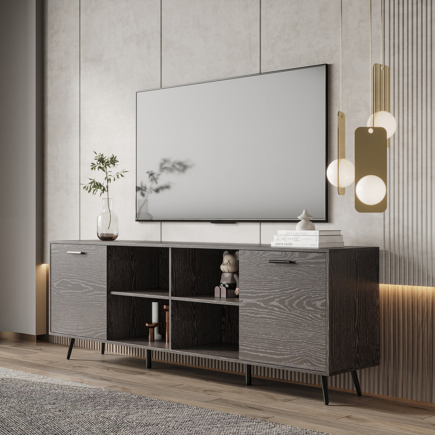 Modern Adjustable TV Stand with Stylish Storage Options