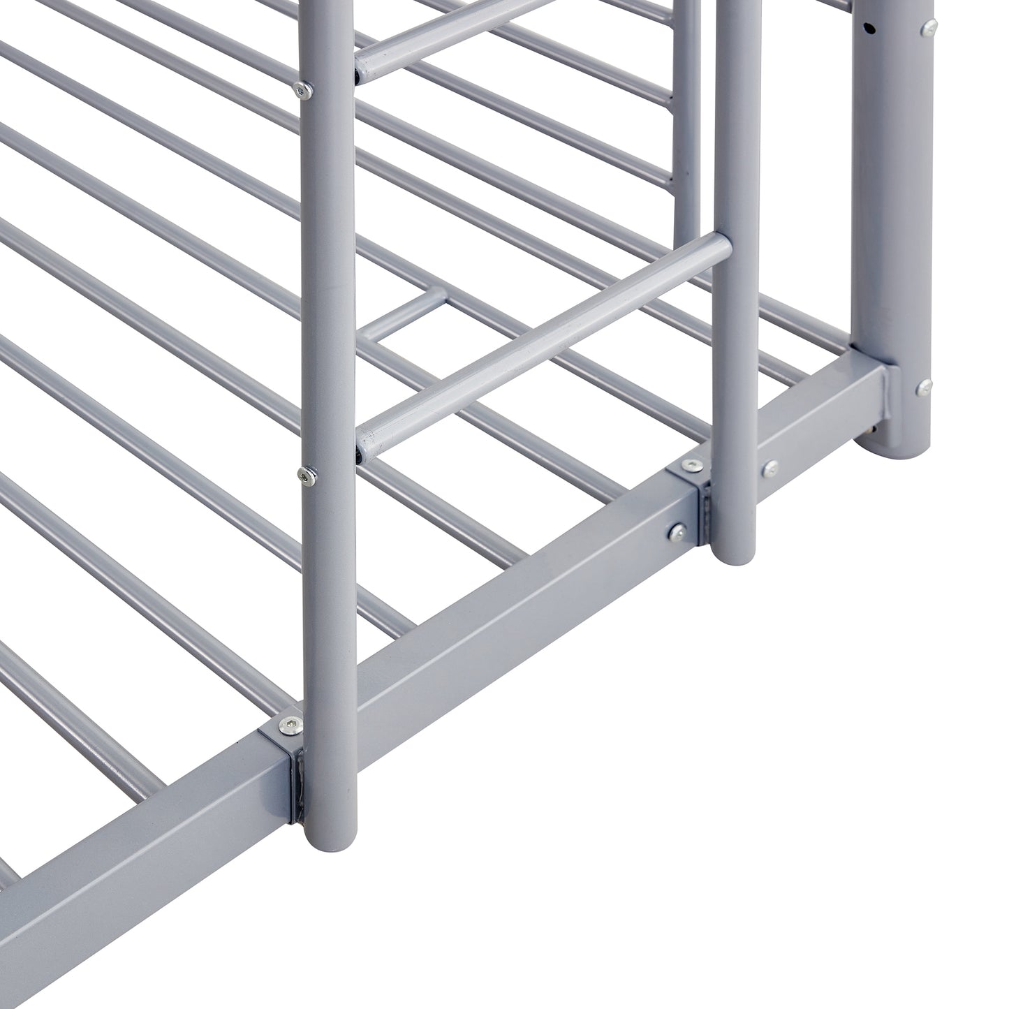 Twin-Twin-Twin Triple Bed with Built-in Ladder, Divided into Three Separate Beds,Gray(OLD SKU:LP000197AAE)