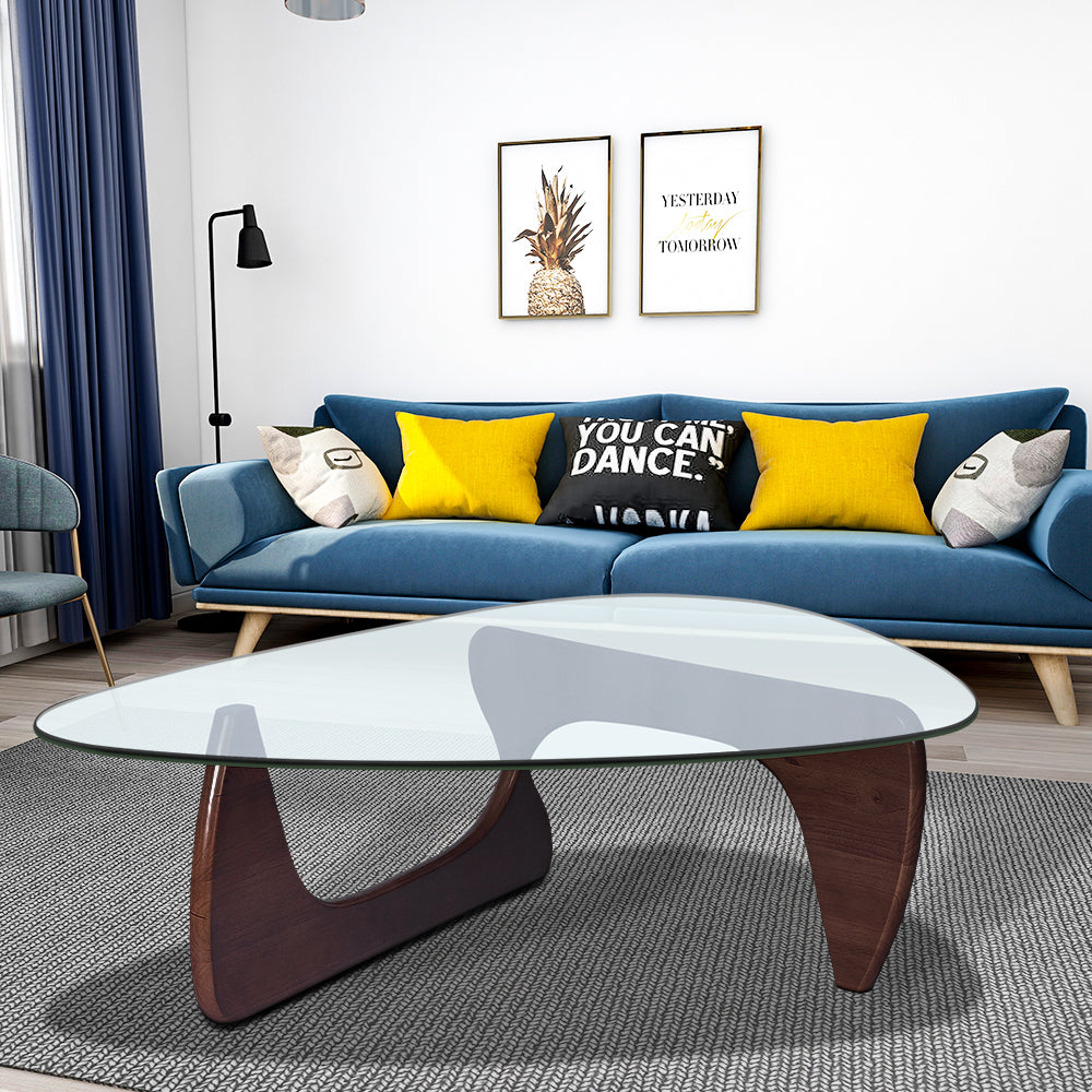 Modern Triangle Solid Wood Coffee Table for Home