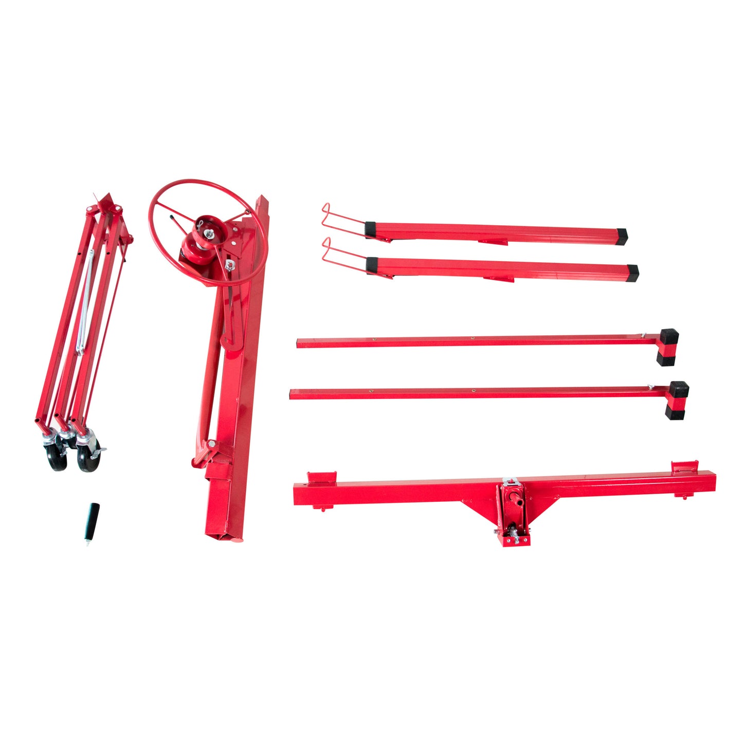 Drywall Panel Lifter Drywall Panel hoist Jack Lifter Jack Rolling Caster Panel Hoist 11ft red