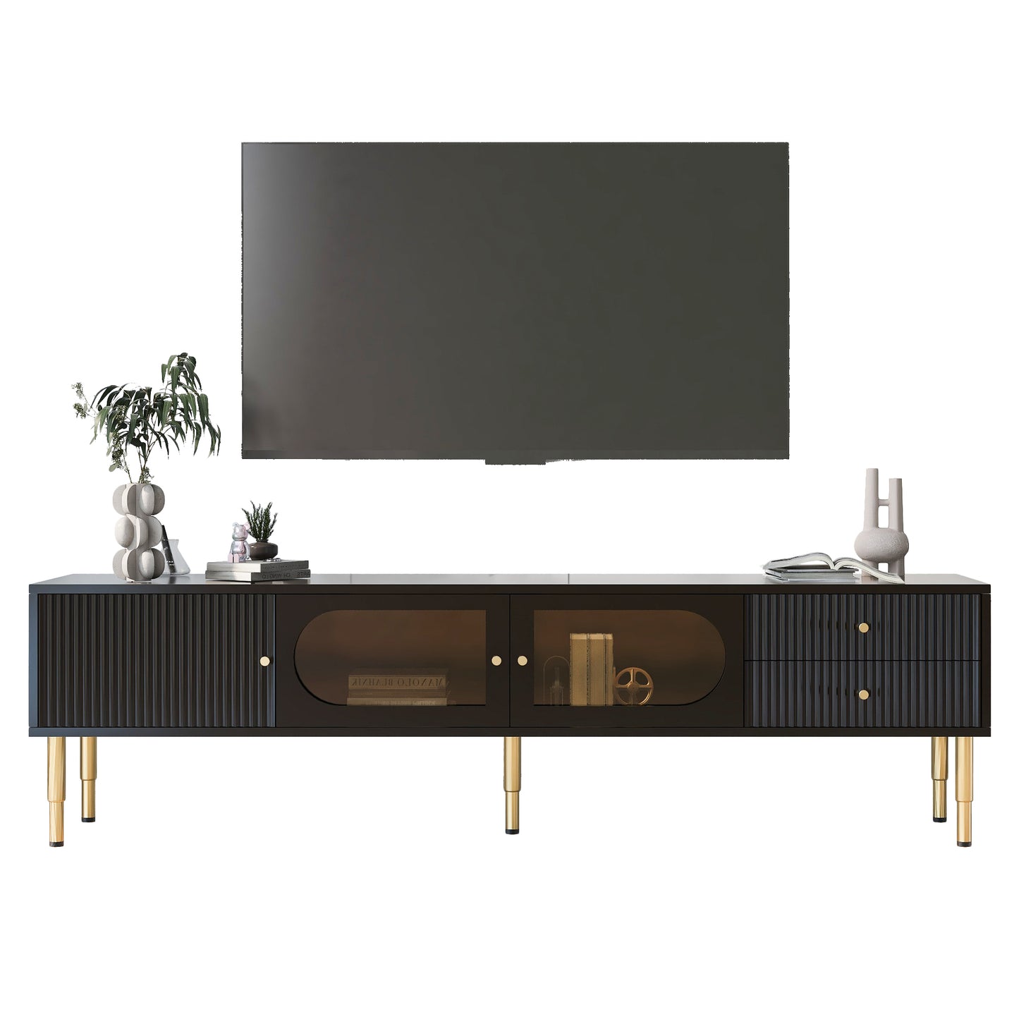 Elegant TV Console with Hidden Storage, Premium Entertainment Stand for TVs Up to 80''