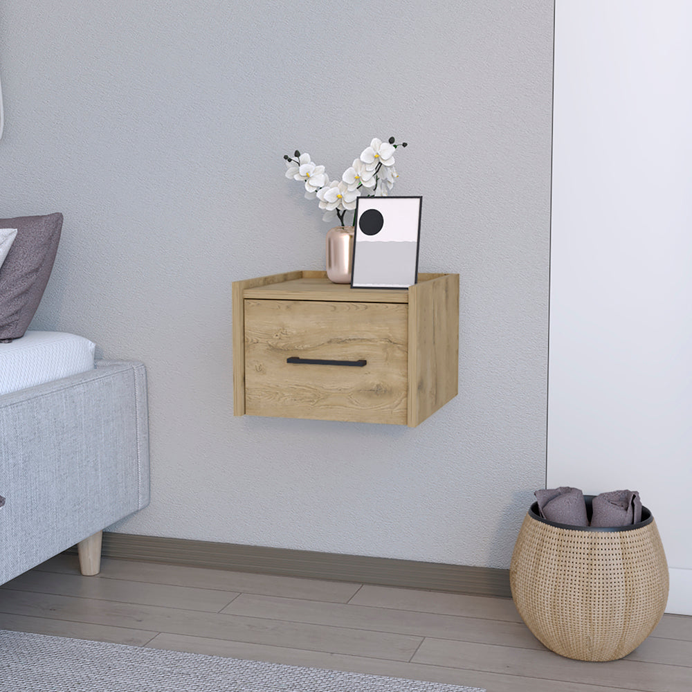 Floating Nightstand Calion, Bedroom, Macadamia