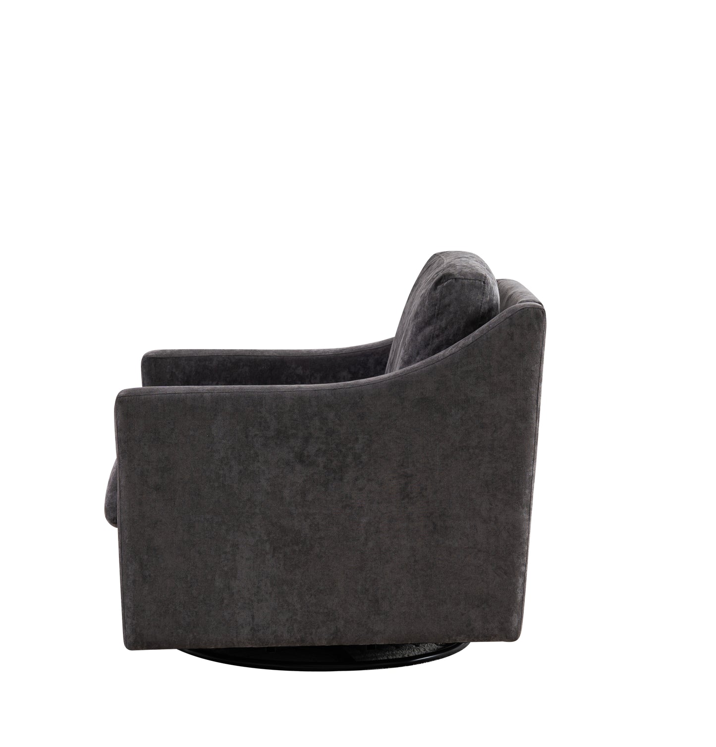 Large swivel chair, upholstered armchair, modern chair, skin-friendly gradient color linen fabric, comfortable to sit. Suitable for reception living room, gray