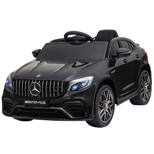 Aosom 12V Toddler Ride On Car with Remote Control, Mercedes Benz AMG GLC63S Coupe, Electric Car with 2 Speed, MP3 Player, Light, Horn, Songs, Suspension, Black