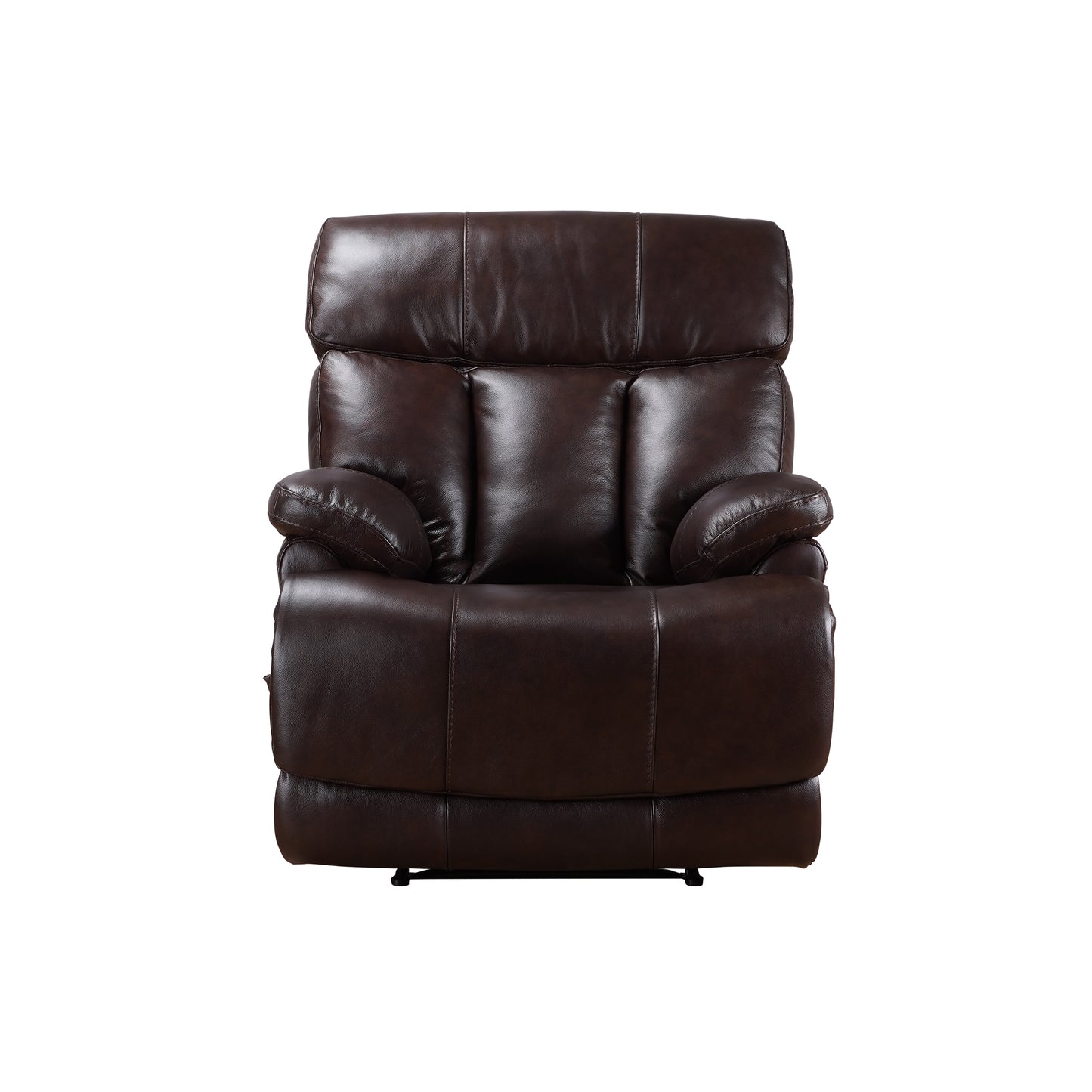 Luxurious Prague Top Grain Leather Manual Recliner with Extended Footrest