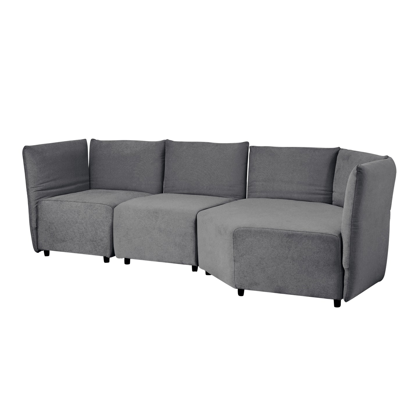 Stylish Sofa Set with Polyester Upholstery with Adjustable Back with Free Combination for Living Room