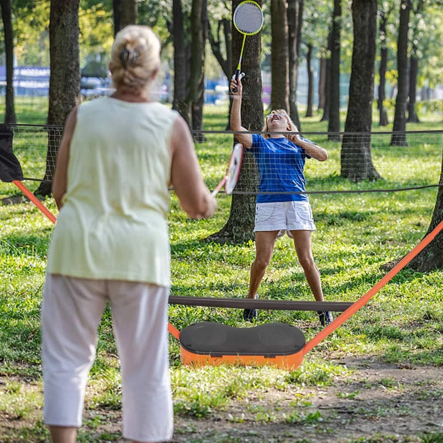 Portable Badminton Set with 10ft Net, Rackets, and Shuttlecocks