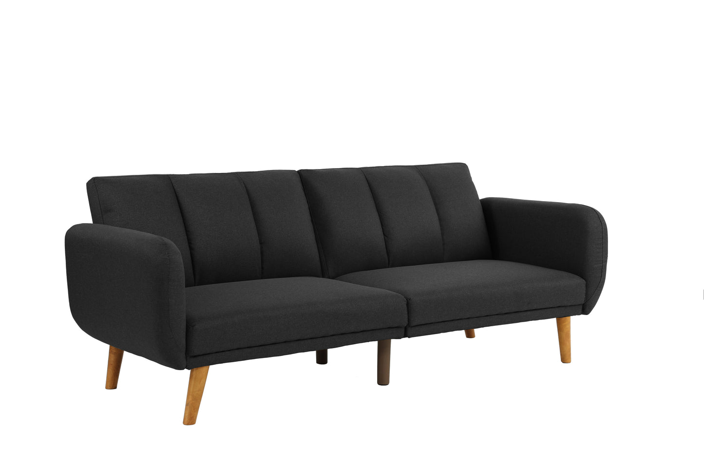 ADJUSTABLE SOFA in Black Faux Leather