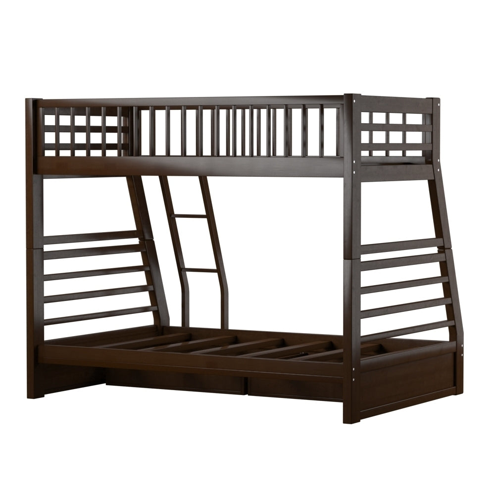 Jason Espresso Twin/Full Bunk Bed with Underneath Storage