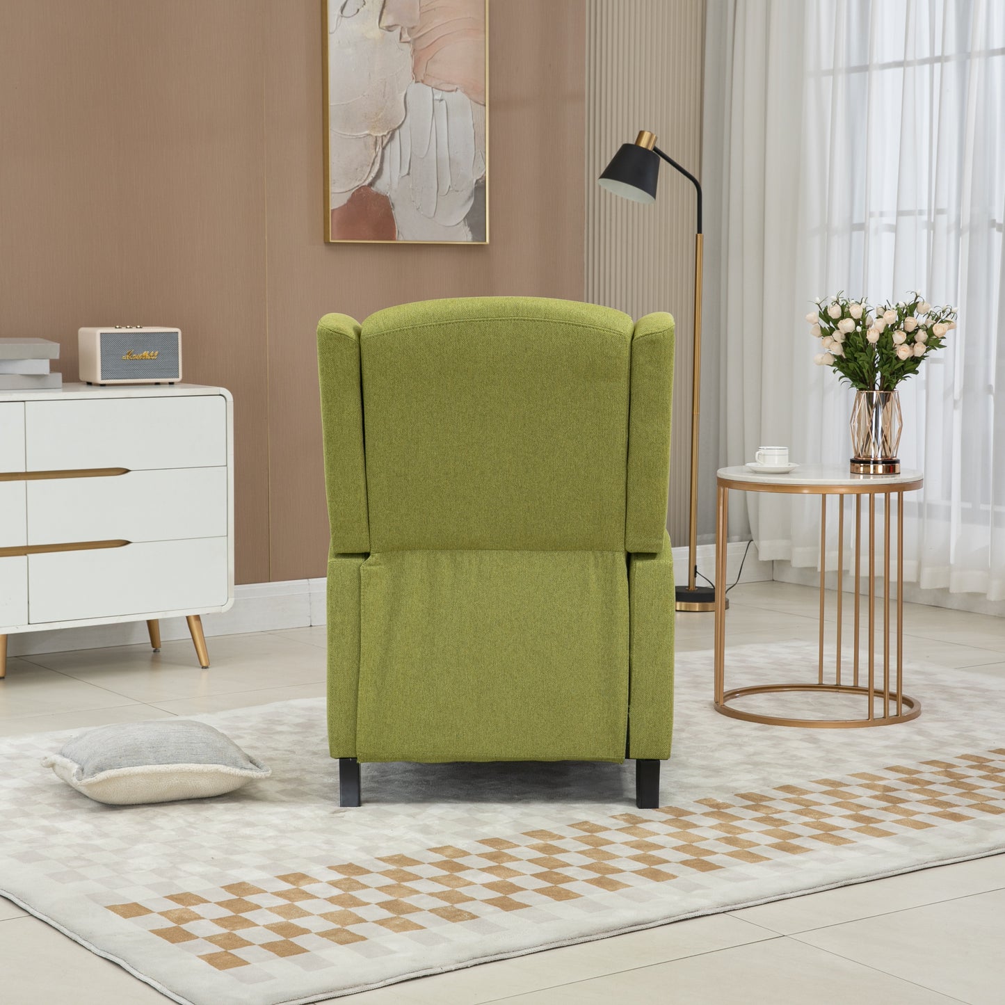 Modern Olive Green Upholstered Recliner Chair for Stylish Living Spaces