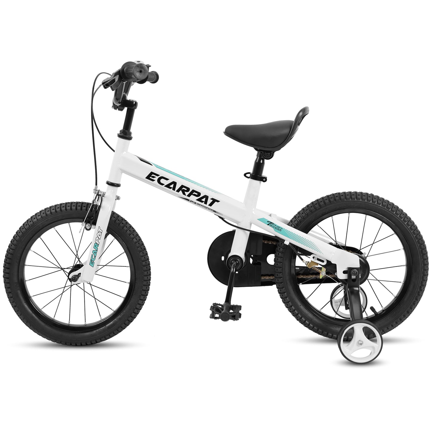 C16112A Ecarpat Kid's Bike 16 Inch Wheels,1-Speed Boys Girls Child Bicycles For 4-7Years,With Removable Training Wheels Baby Toys,Coaster+V Brake