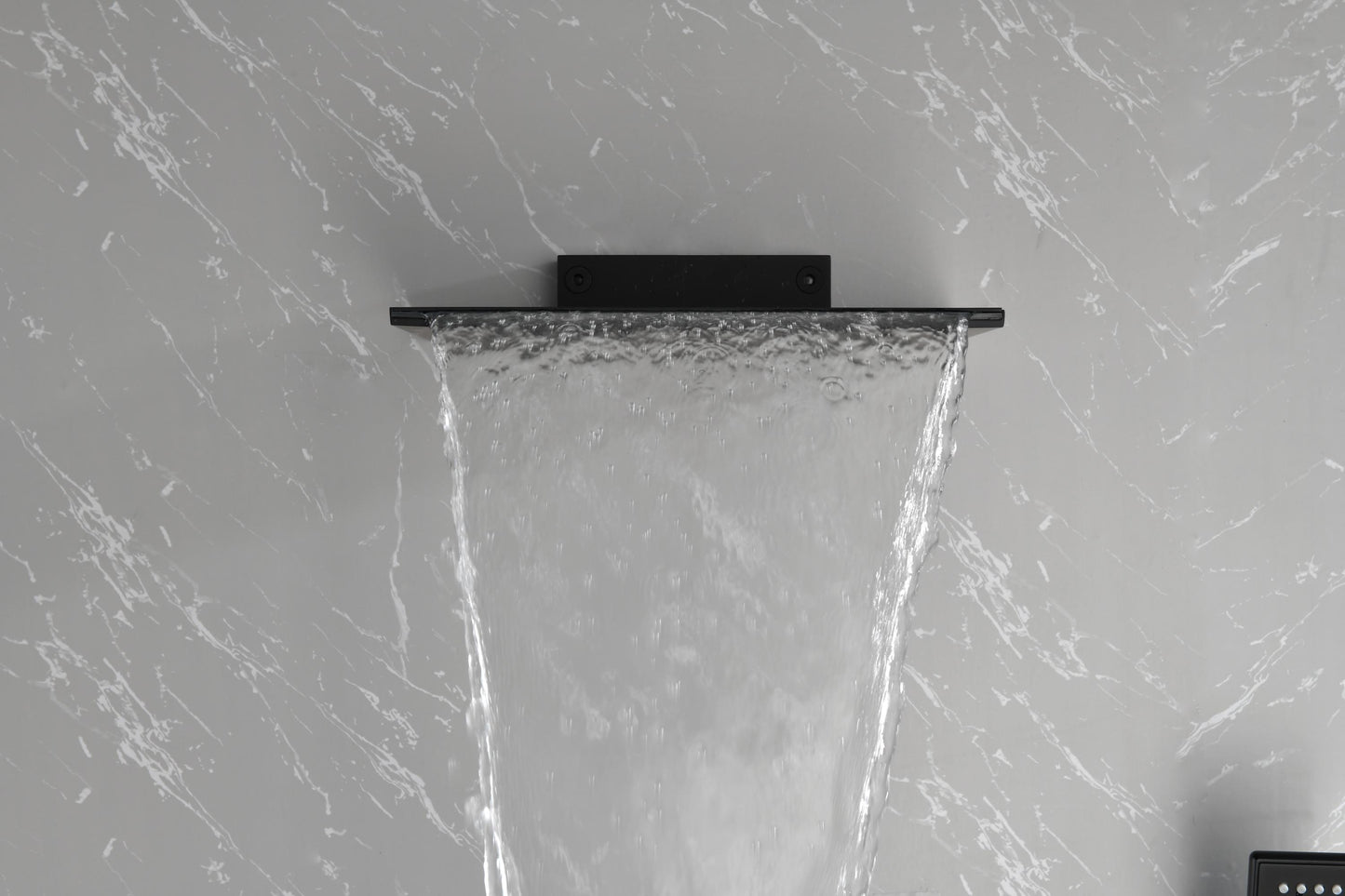 Luxurious Wall-Mounted Waterfall Shower System with Handheld Shower