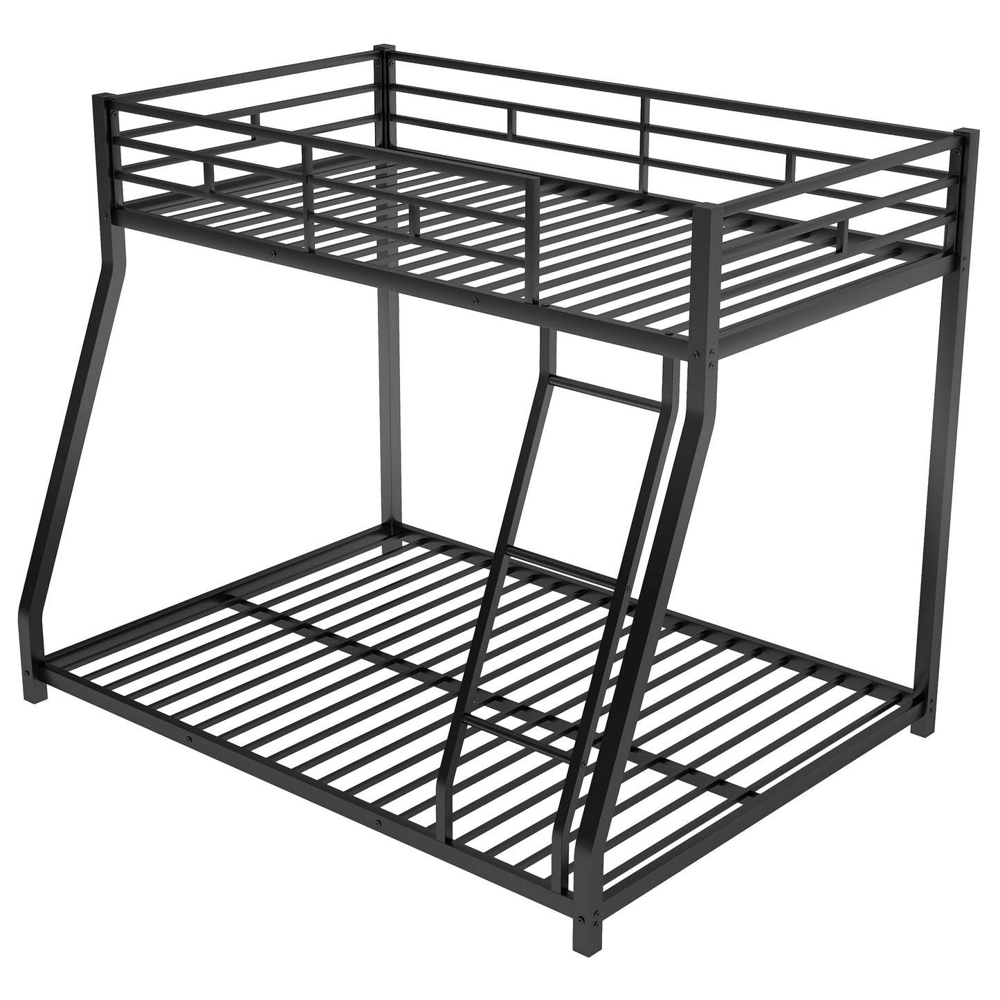 Metal Black Twin over Full Bunk Bed