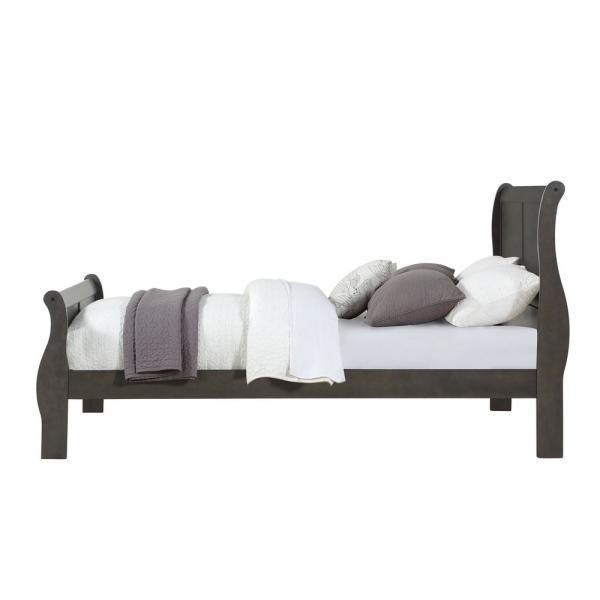 Louis Philippe Queen Bed in Dark Gray 26790Q