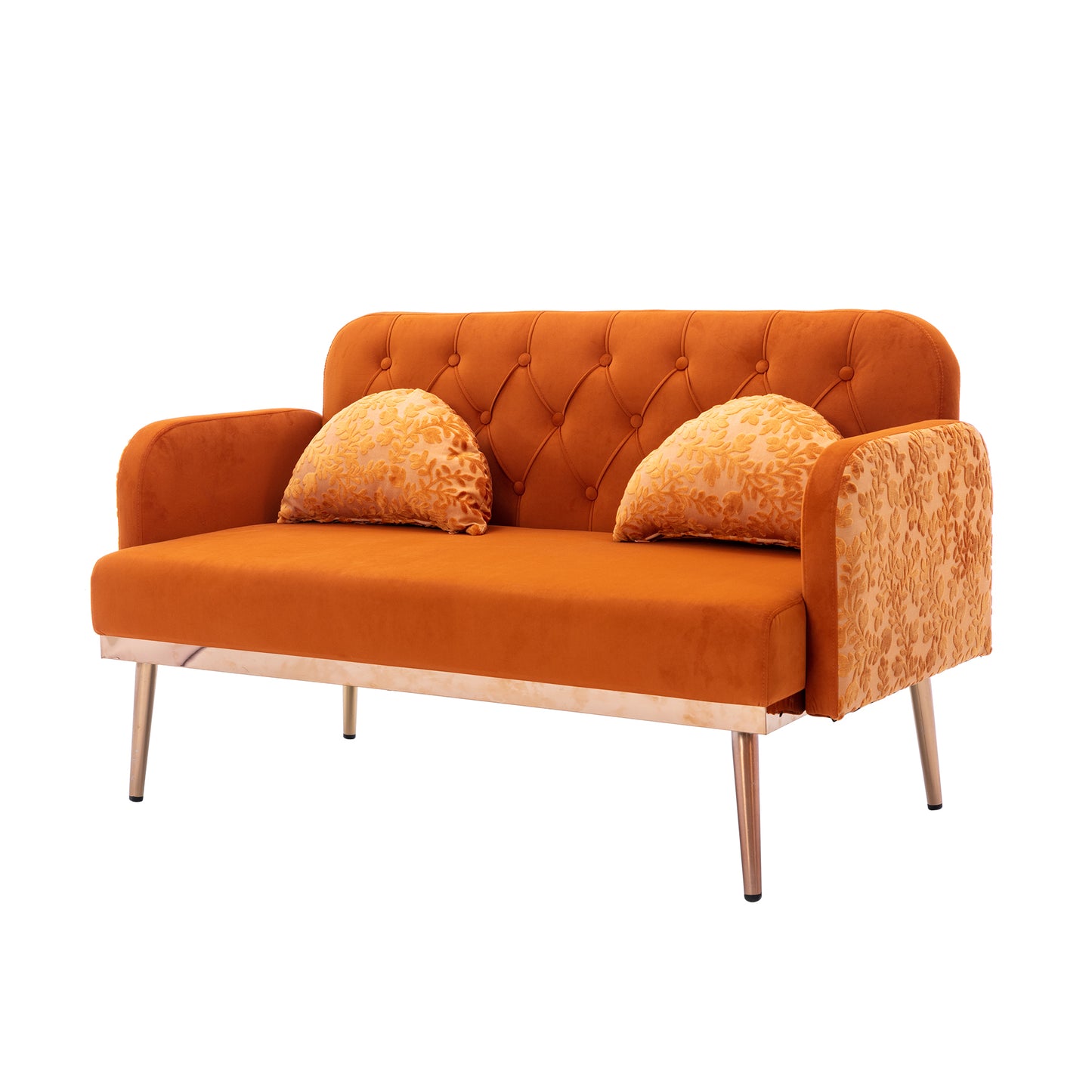 Velvet  Sofa , Accent sofa .loveseat sofa with metal feet