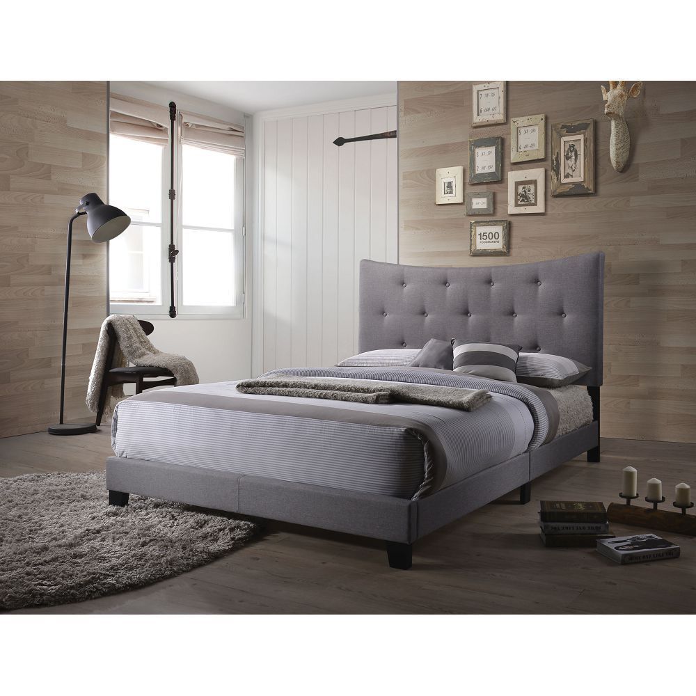 Venacha Queen Bed in Gray Fabric 26360Q