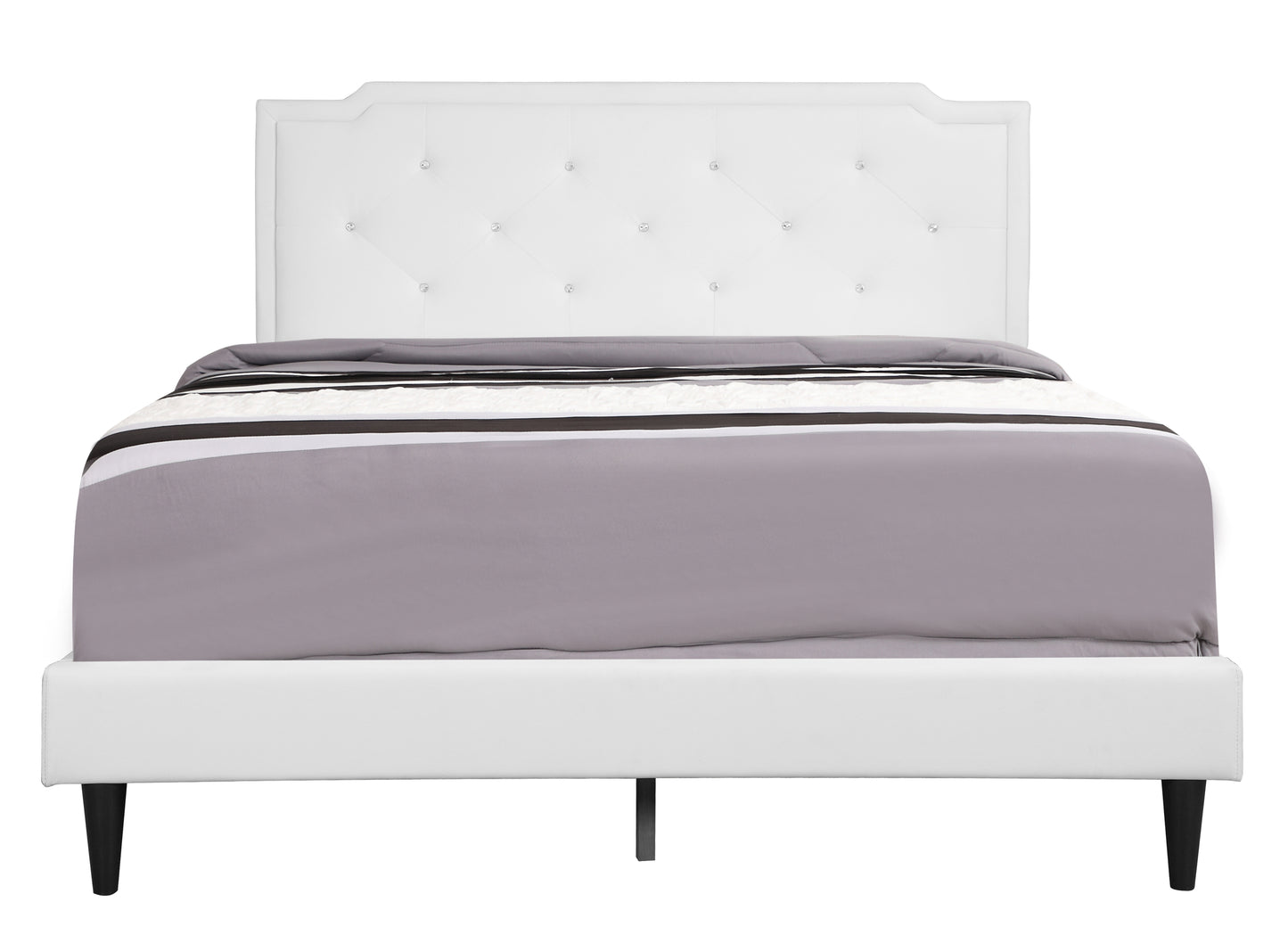 Deb G1118-QB-UP Queen Bed - All In One Box , WHITE