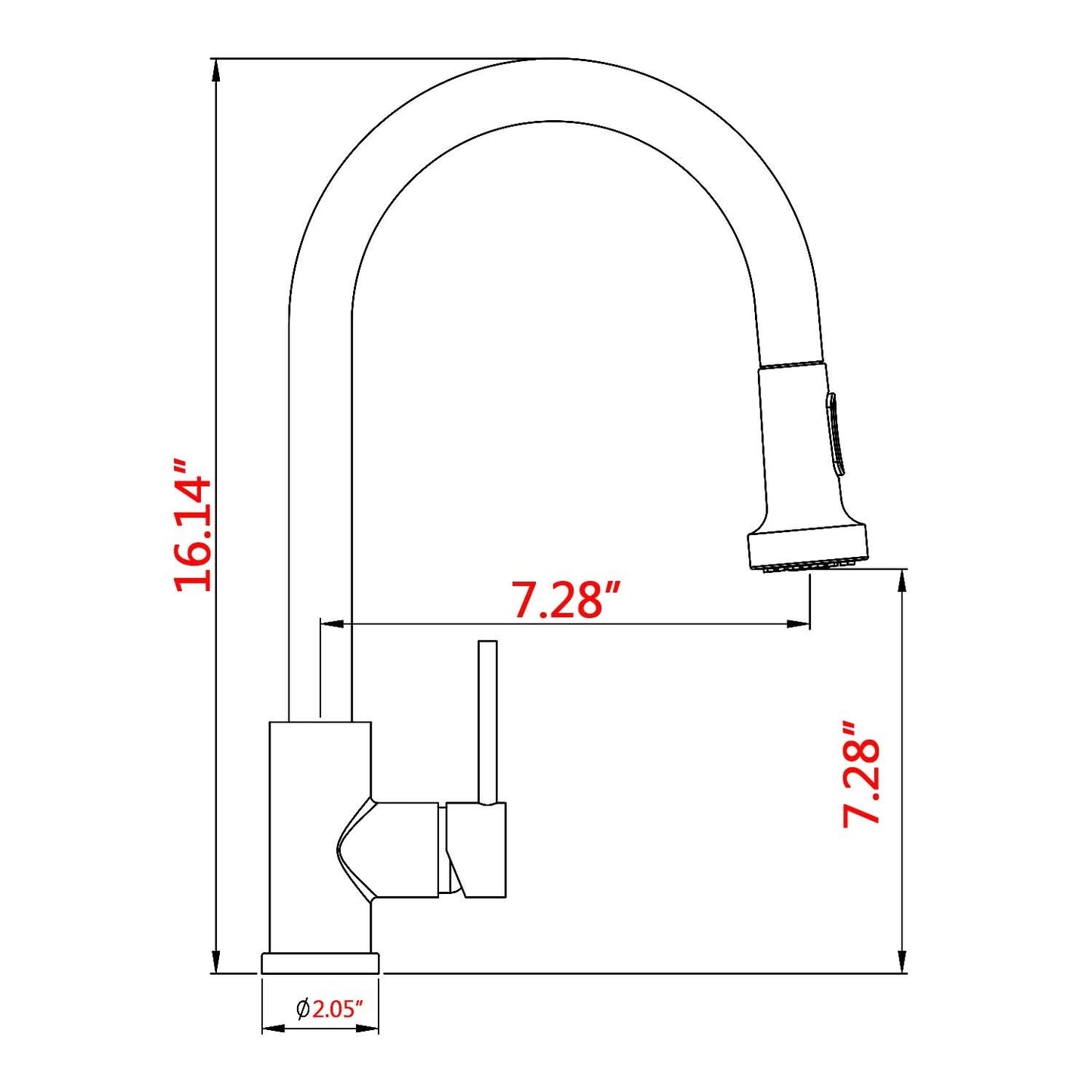 Stainless Steel Pull Down Kitchen Faucet with Soap Dispenser Matte Black