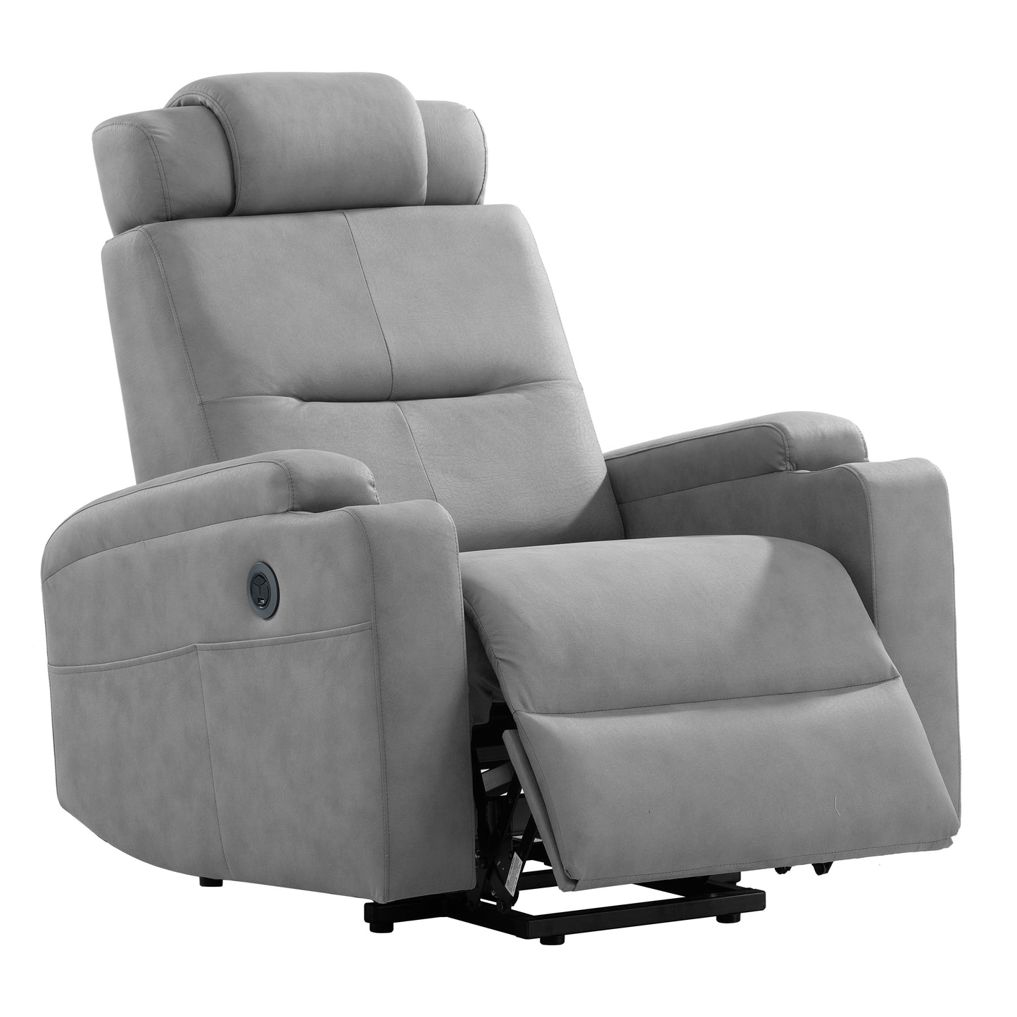 Comfortable Power Lift Recliner Chair for the Elderly with USB Charge Port (Light Gray)