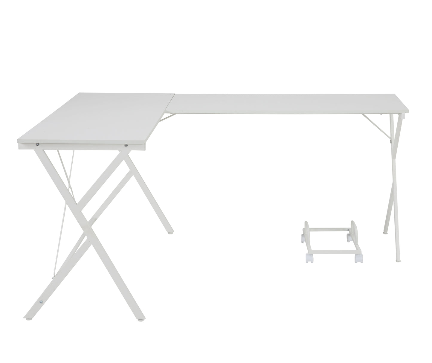 Elevate White Finish L-Shape Computer Desk by Dazenus