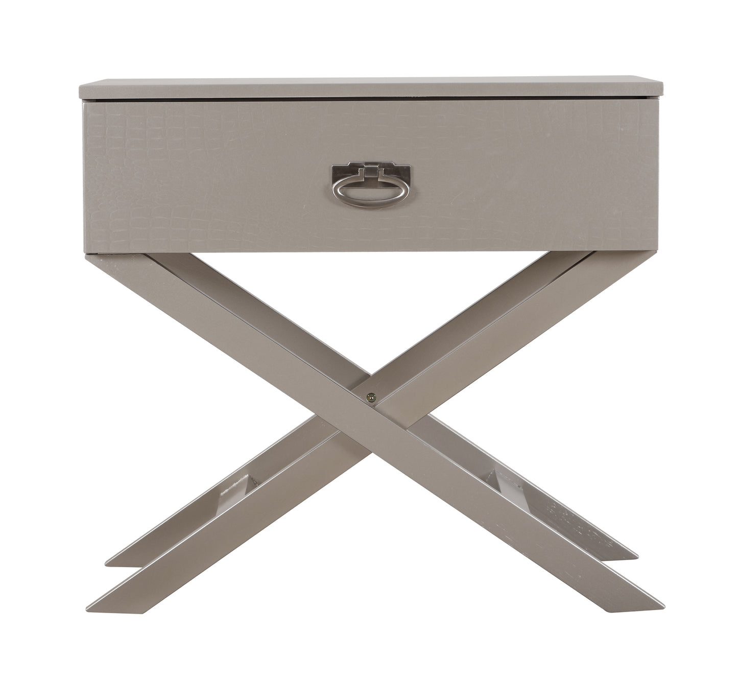 Xavier G0070-N Nightstand , Silver Champagne