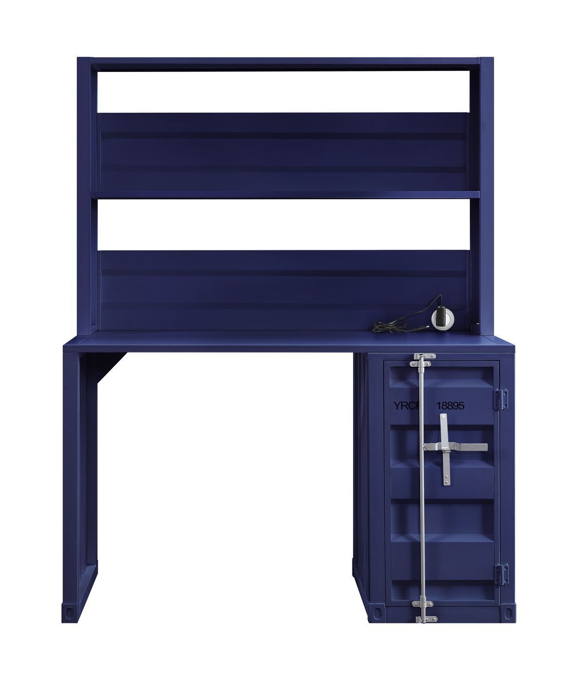 Blue Cargo Writing Desk & Hutch, Model 37907