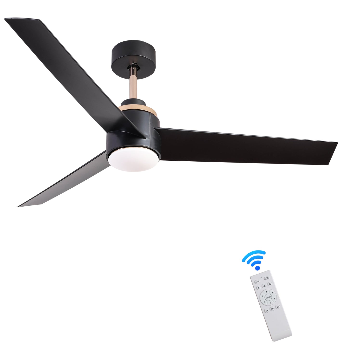 52-Inch Modern Ceiling Fan with LED Light and Remote Control