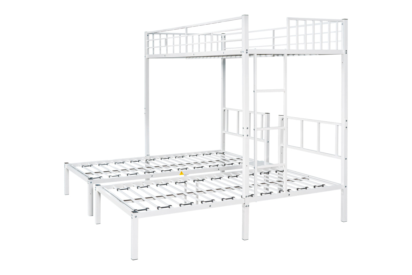 Versatile Steel Triple Bunk Bed with Noise-Reducing Design