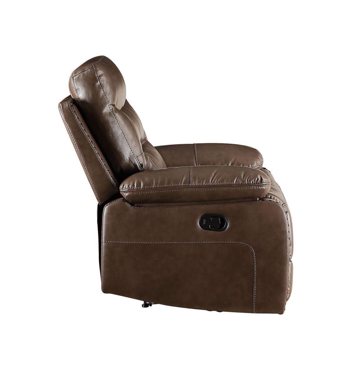 Aashi Brown Leather-Gel Match Recliner