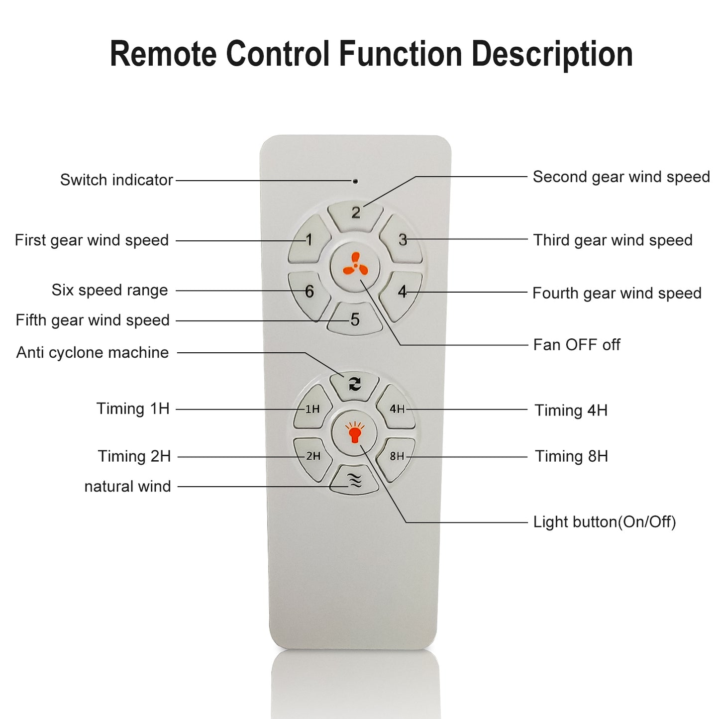 Ceiling Fan with Lights and Remote Control, 100 Size