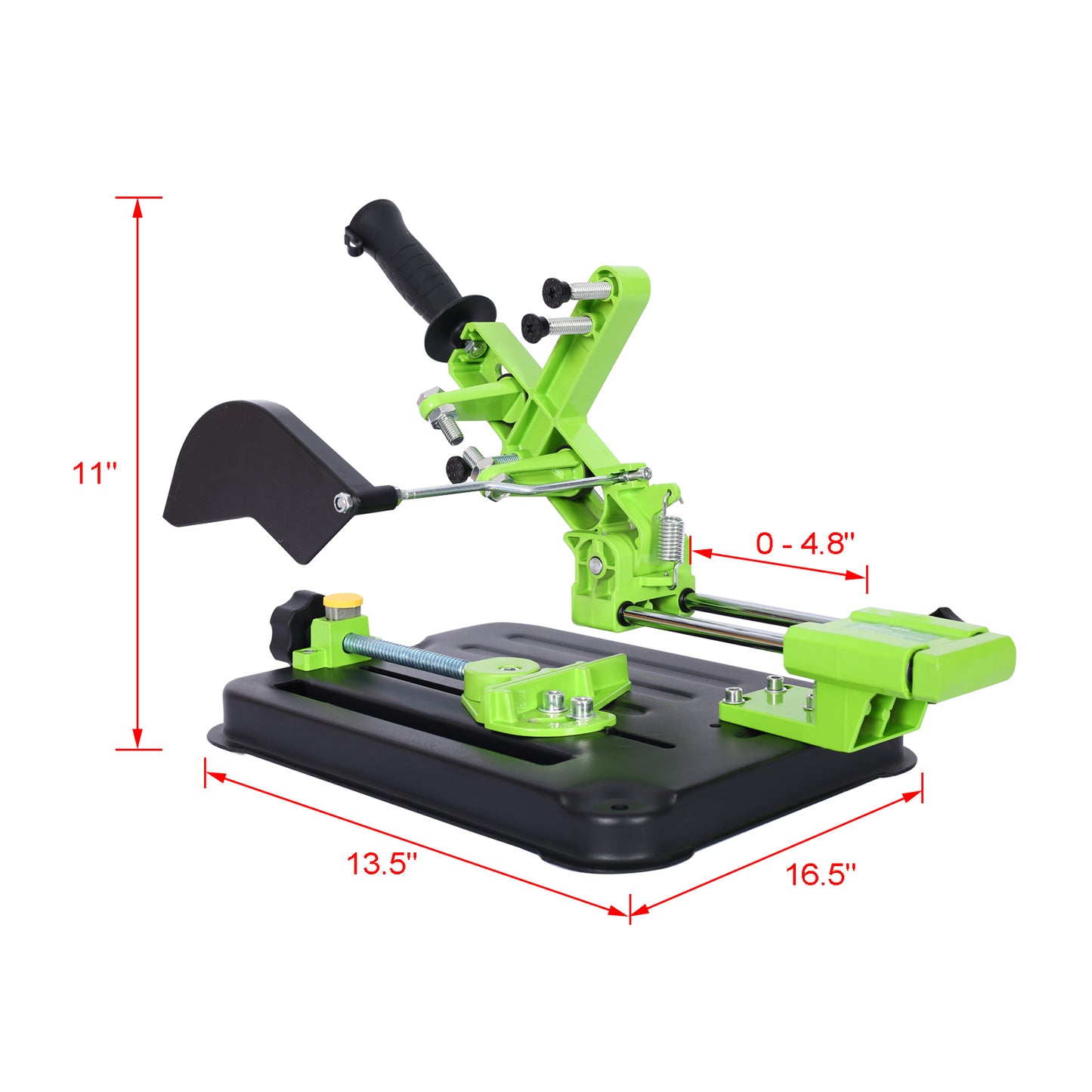 Universal Angle Grinder Stand,Grinder HOlder Sliding Handle bracket,Upgraded Cast Iron Base ,Cutting Angle Adjustable for 100 and 125 Angle Grinder