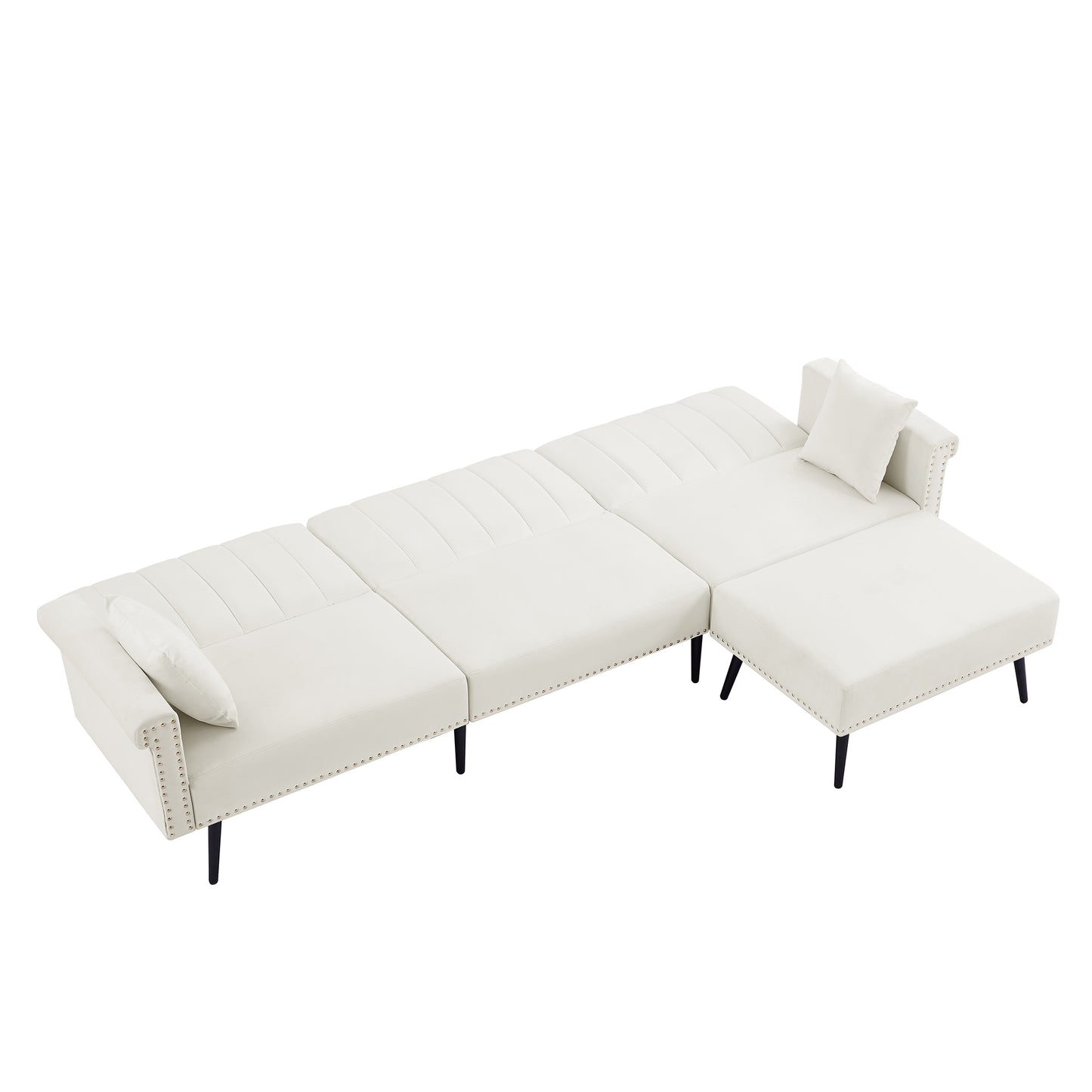 CREAM WHITE SECTIONAL SOFA BED