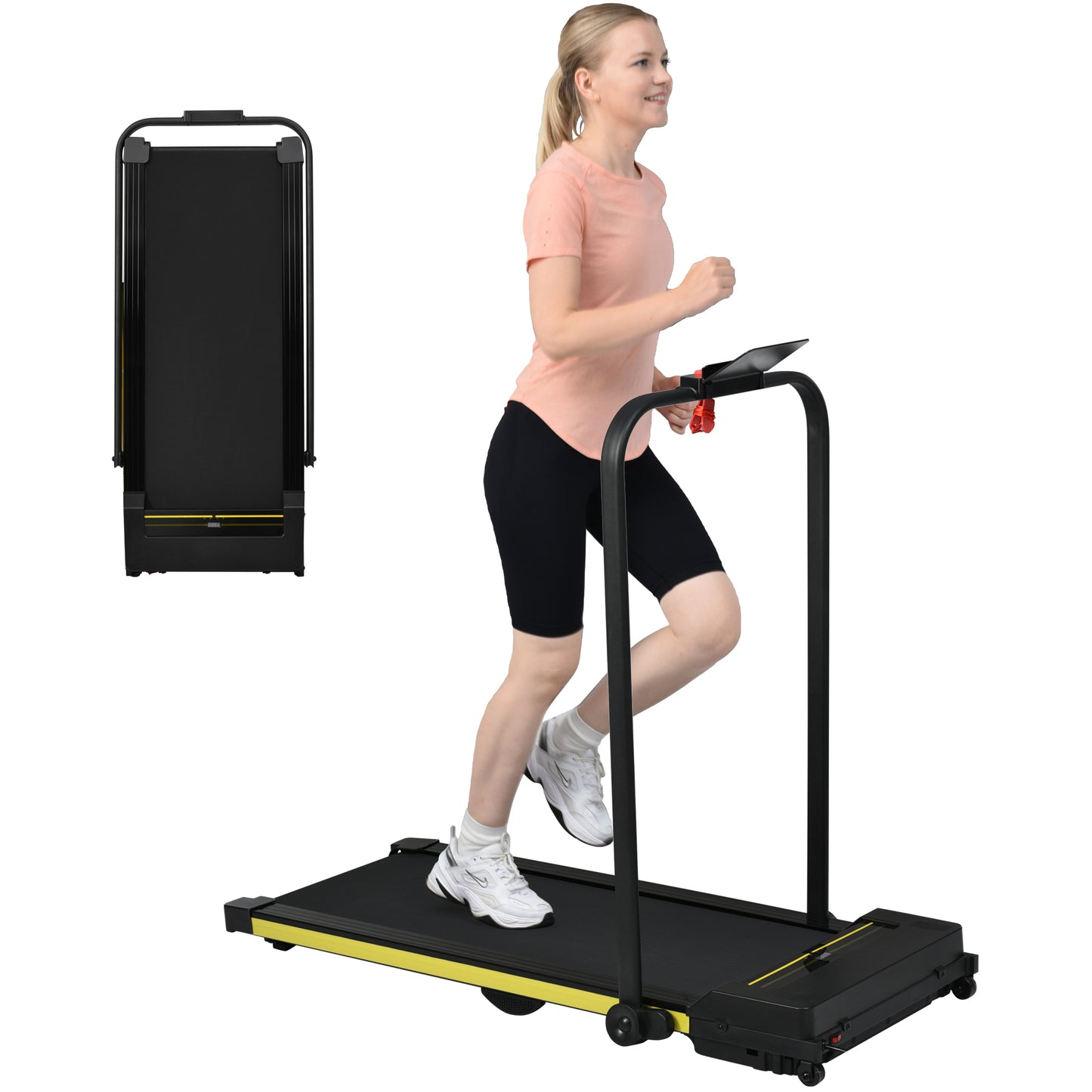 Treadmill-Walking Pad-Under Desk Treadmill 0.6-7.6MPH 2.5HP 2 in 1 Folding Treadmill-Treadmills for Home and Office