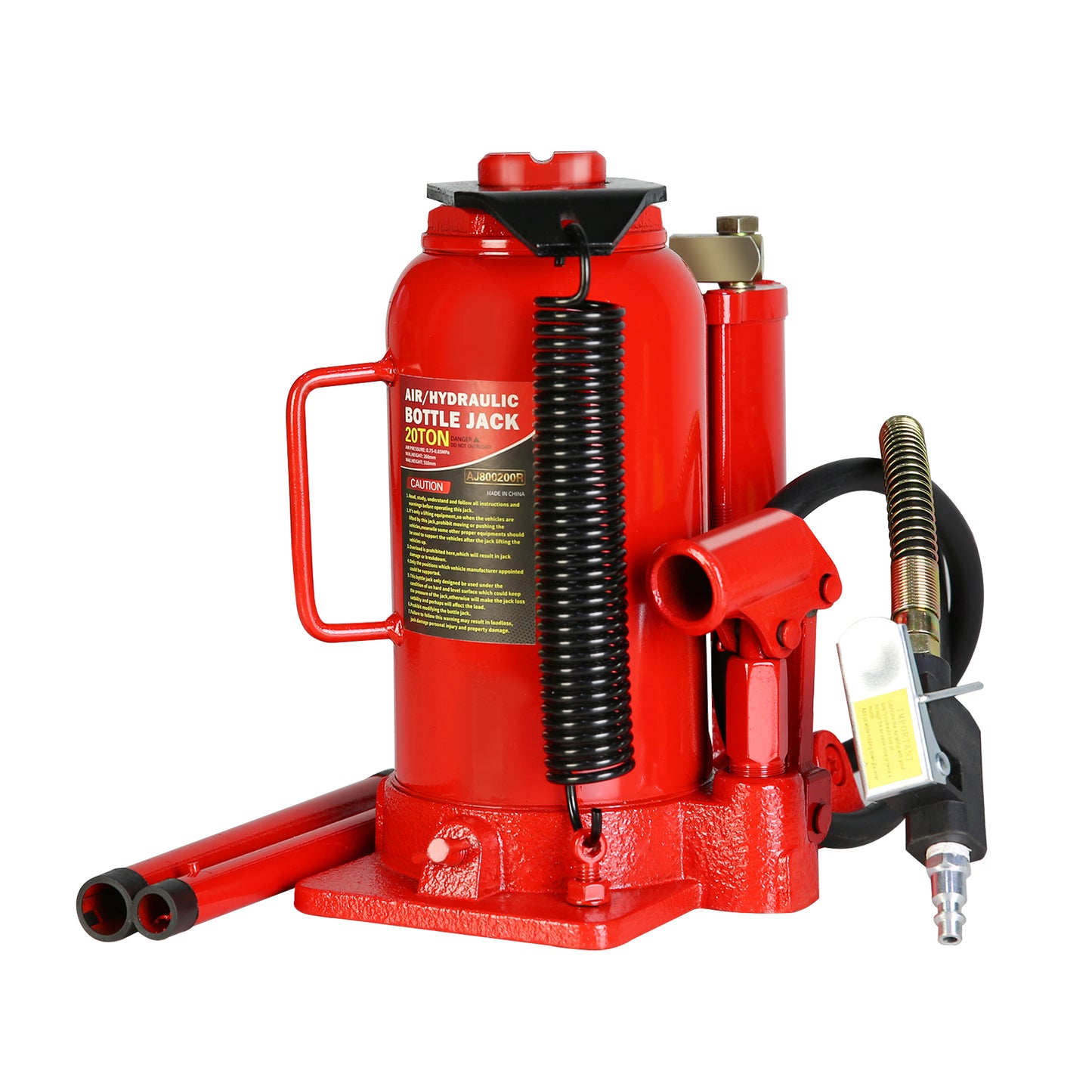 20 Ton Air Hydraulic Bottle Jack with Manual Hand Pump for Automobile and Heavy Equipment Maintenance