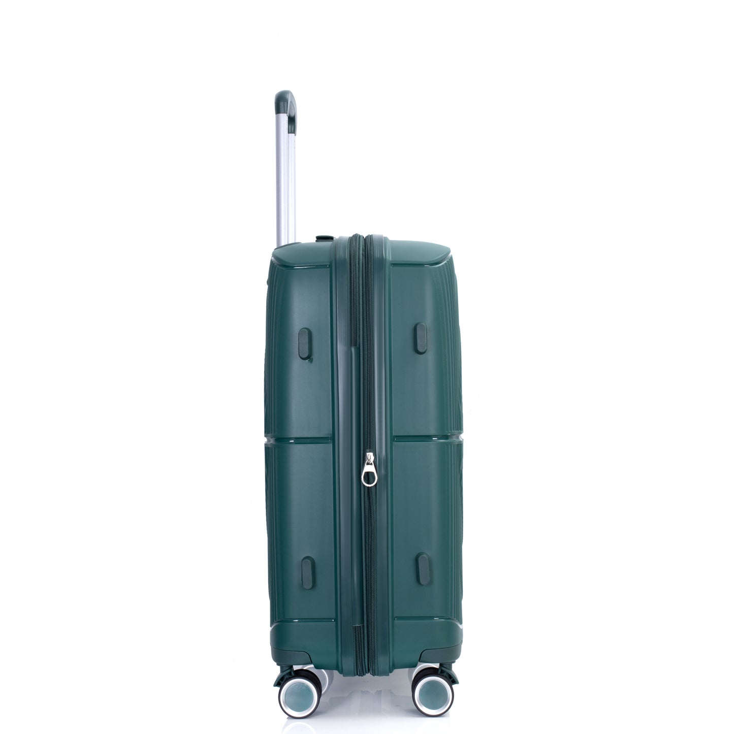 Expandable Hardshell Suitcase Double Spinner Wheels PP Luggage Sets Lightweight Durable Suitcase with TSA Lock,3-Piece Set (20/24/28) , Green