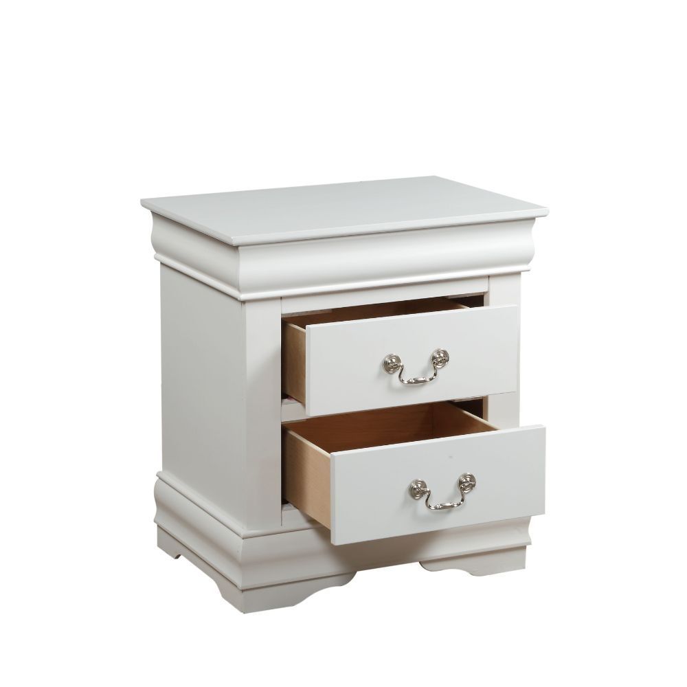 Louis Philippe Nightstand in White