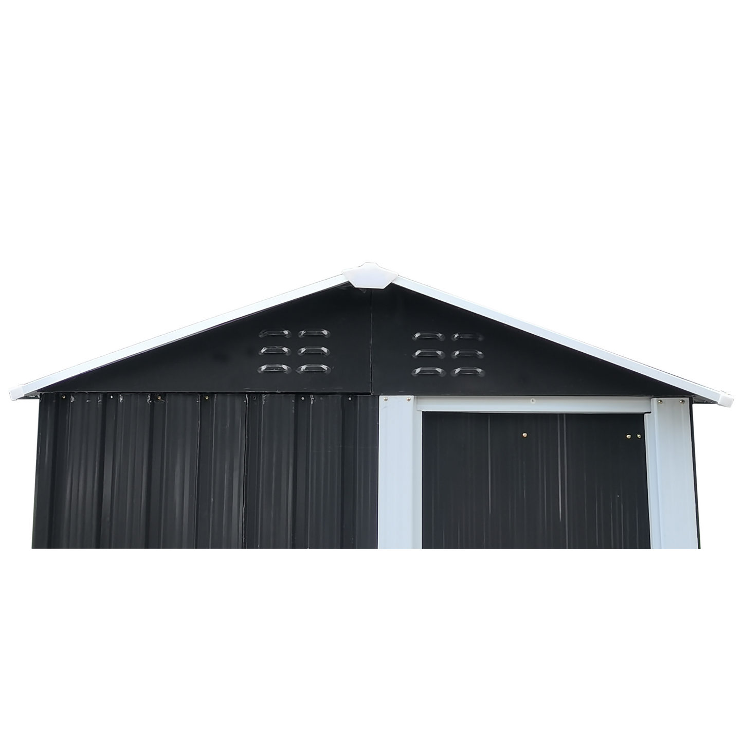 XWT009 Metal storage shed (3*5*6ft) outdoor black and white backyard storing tools