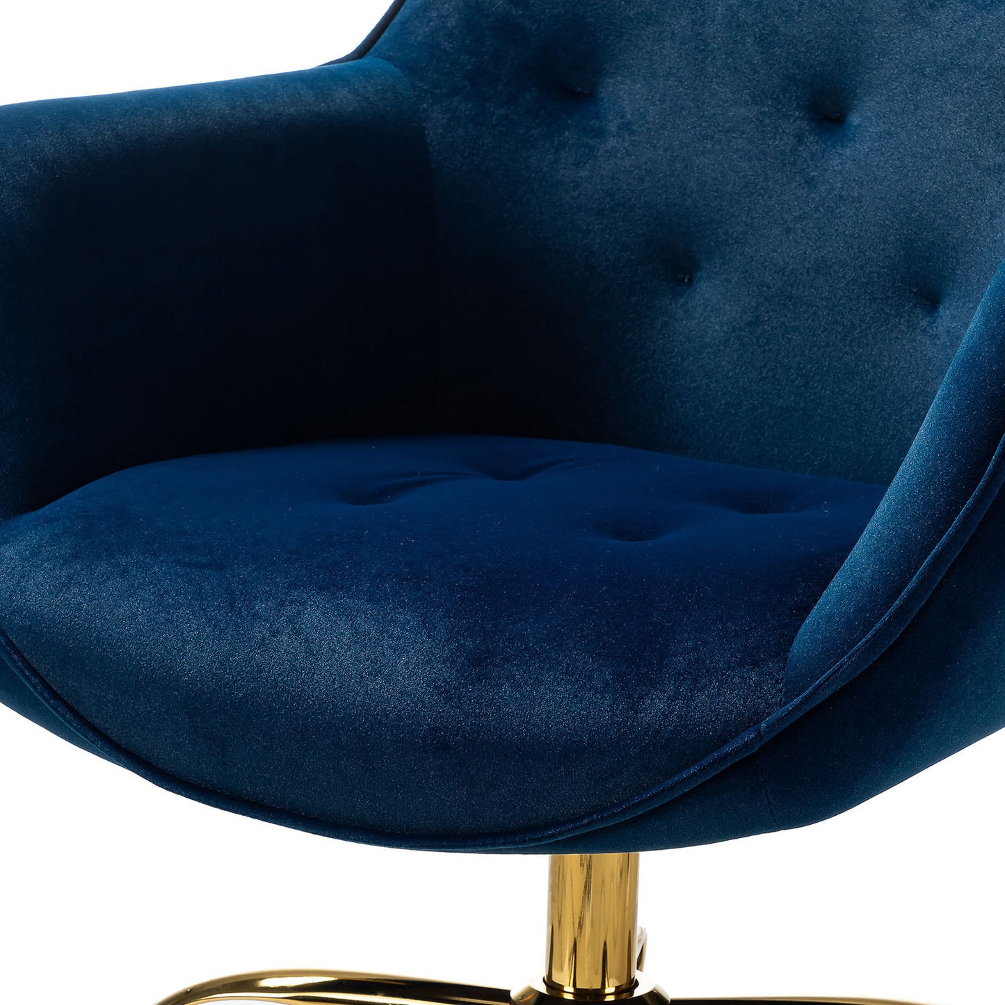 Somnus Task Chair With Tufted Back and Golden Base