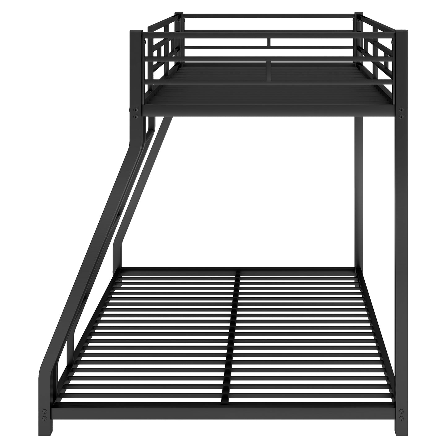 Metal Black Twin over Full Bunk Bed